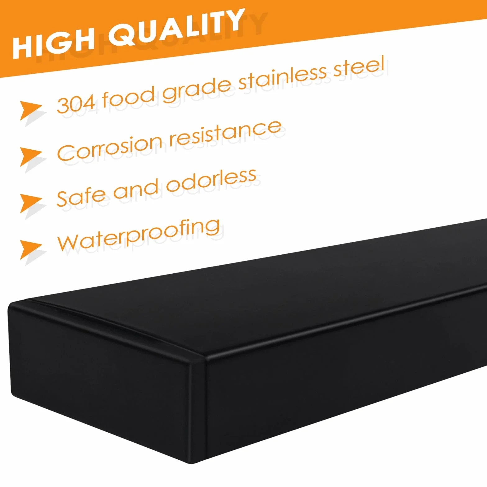 Iman Cuchillos de Cocina 40cm Acero Inoxidable Barra Magnetica Soporte Magnetico Negra Adhesivo