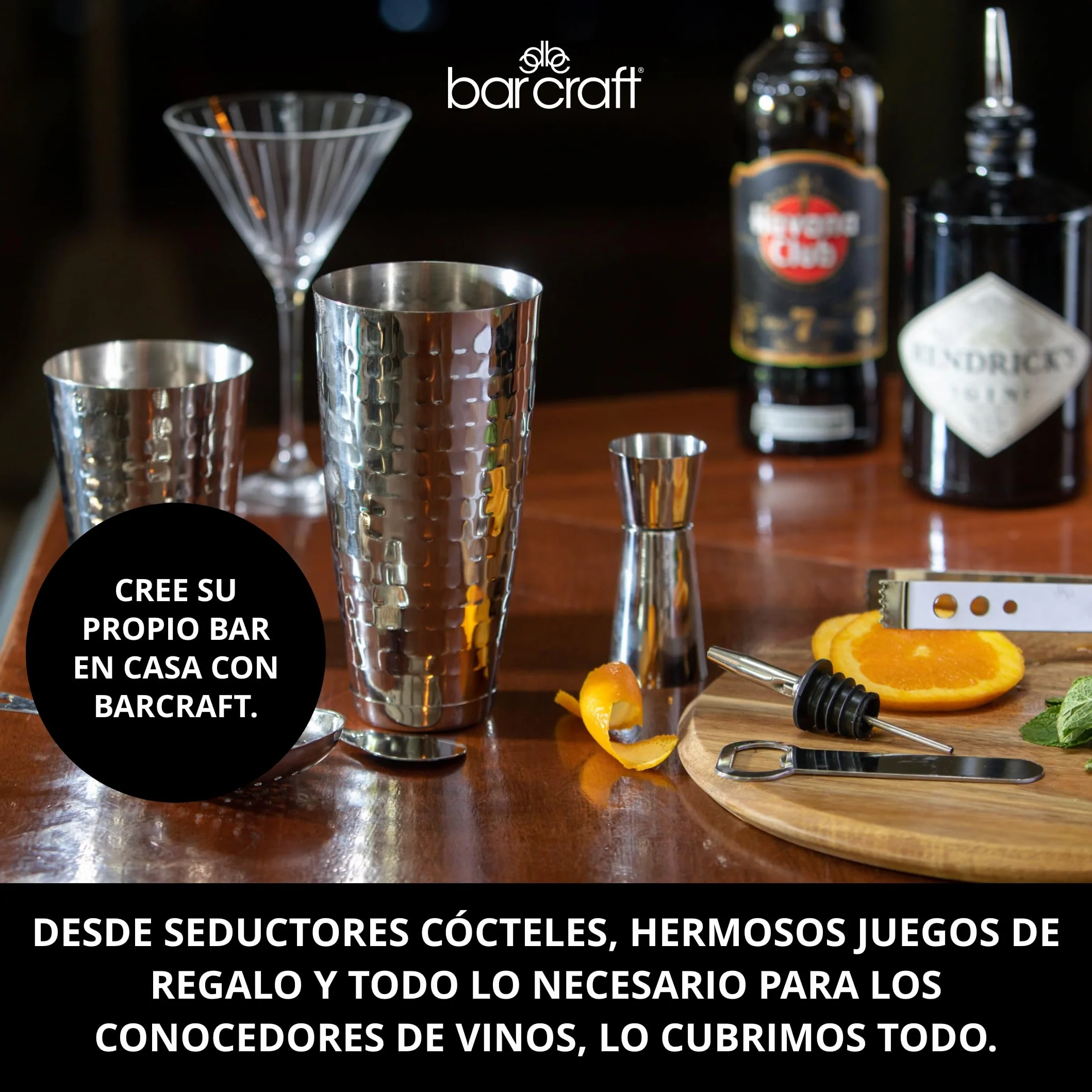 BarCraft Sacacorchos de Lujo Abridor de Botellas Vino Cortador Lámina Integrado Negro Cromado