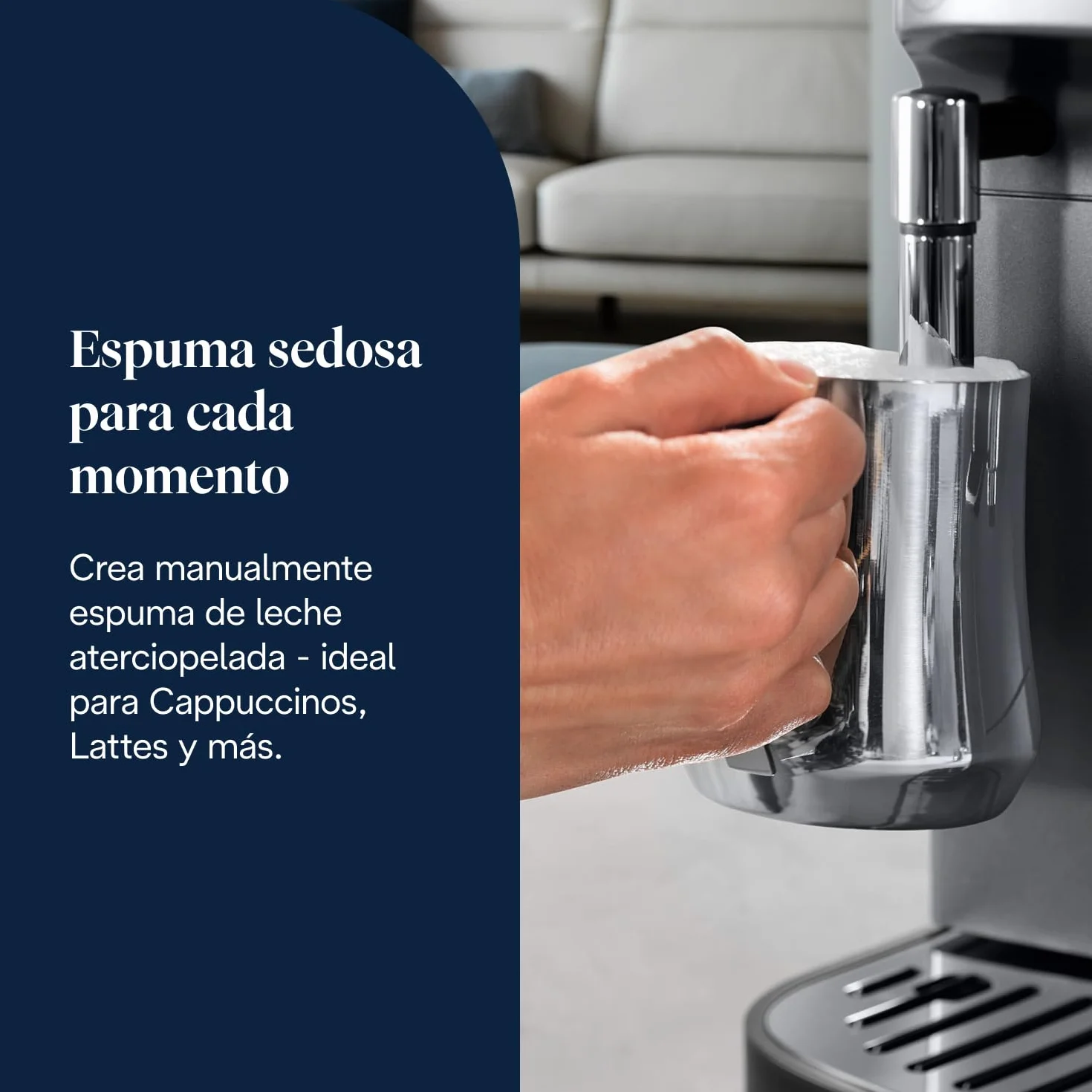 De'Longhi Magnifica Evo Cafetera Superatomática para Café y Cappuccino, ECAM292.33.SB, 4 Recetas, Plata