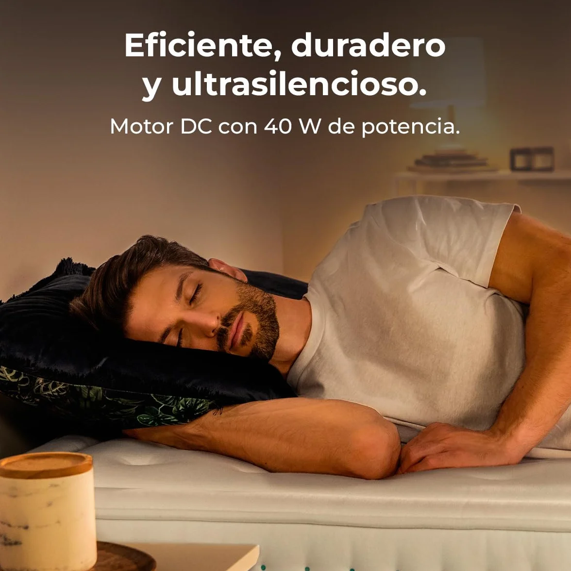 Cecotec Ventilador de Techo con Luz y Mando a Distancia de 52" EnergySilence Aero 5230 WhiteWood. Motor DC 40W, 3 Aspas, Luz LED, Altura Ajustable, Temporizador, 6 Velocidades, Modo Winter/Summer