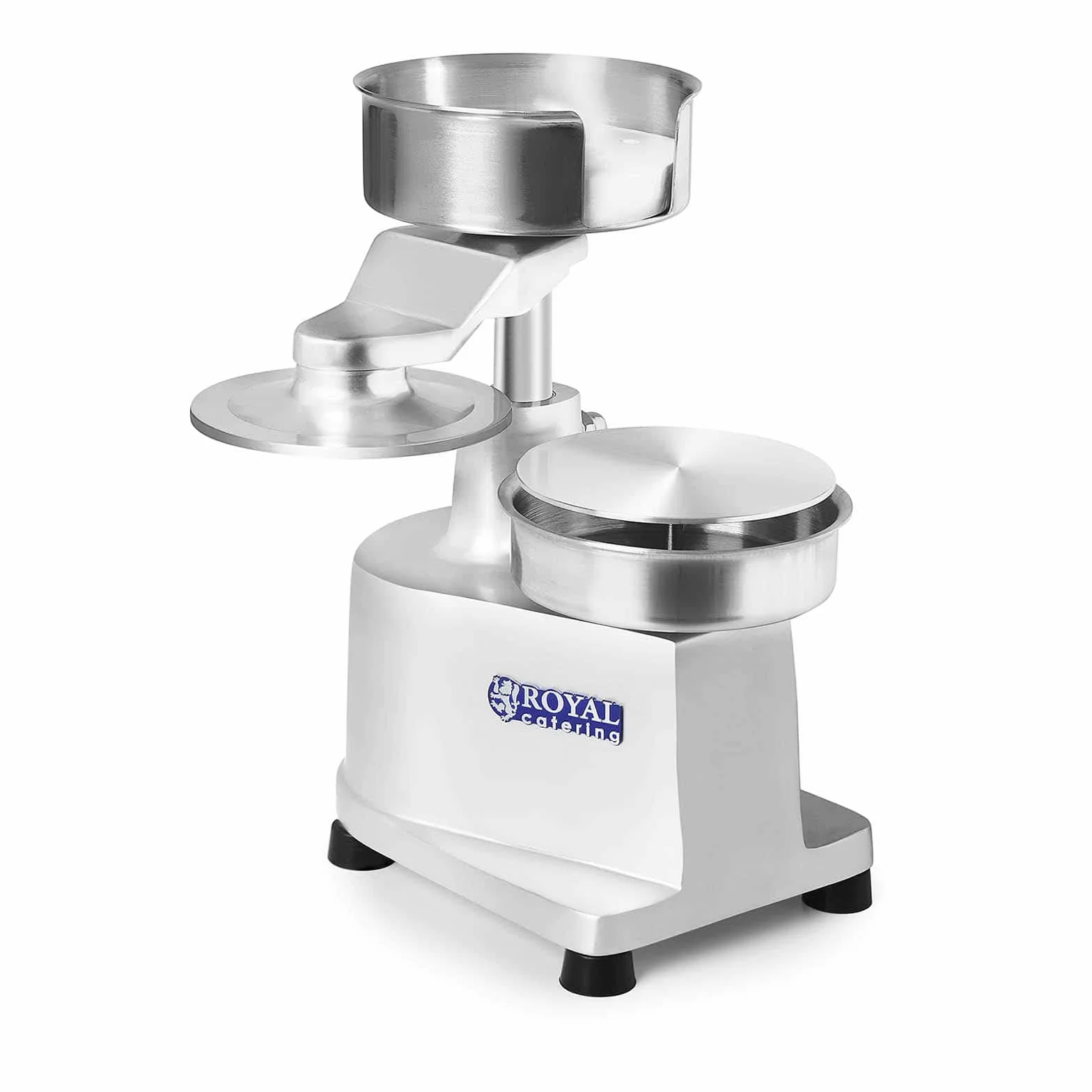 Royal Catering Prensa para Hamburguesas Prensadora Manual RCHM-130 (Incluye 500 Discos de Papel, Acero Inoxidable y Aluminio anodizado, para Hamburguesas de Ø 13 cm)