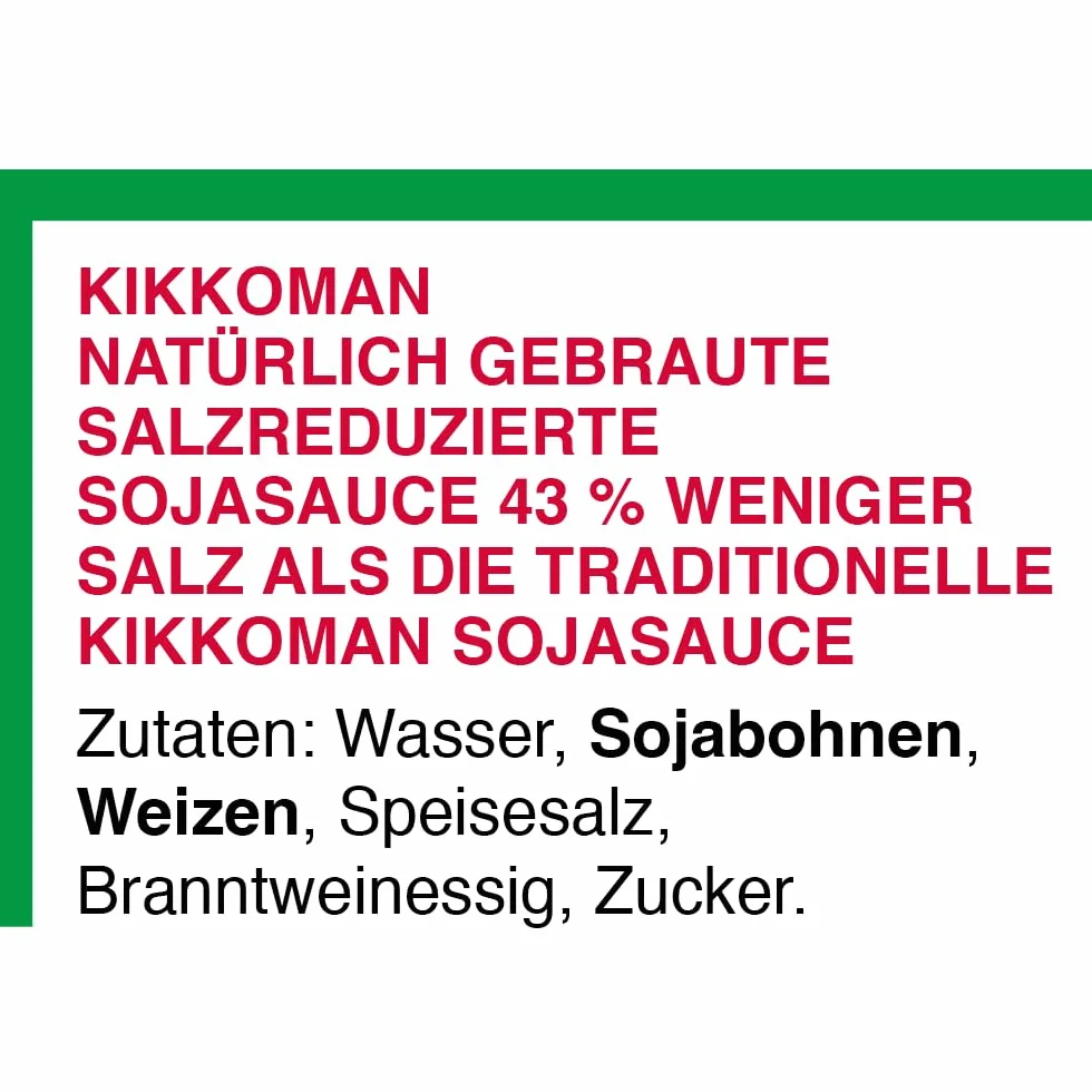 Kikkoman Salsa de soja baja en sal 975 ml