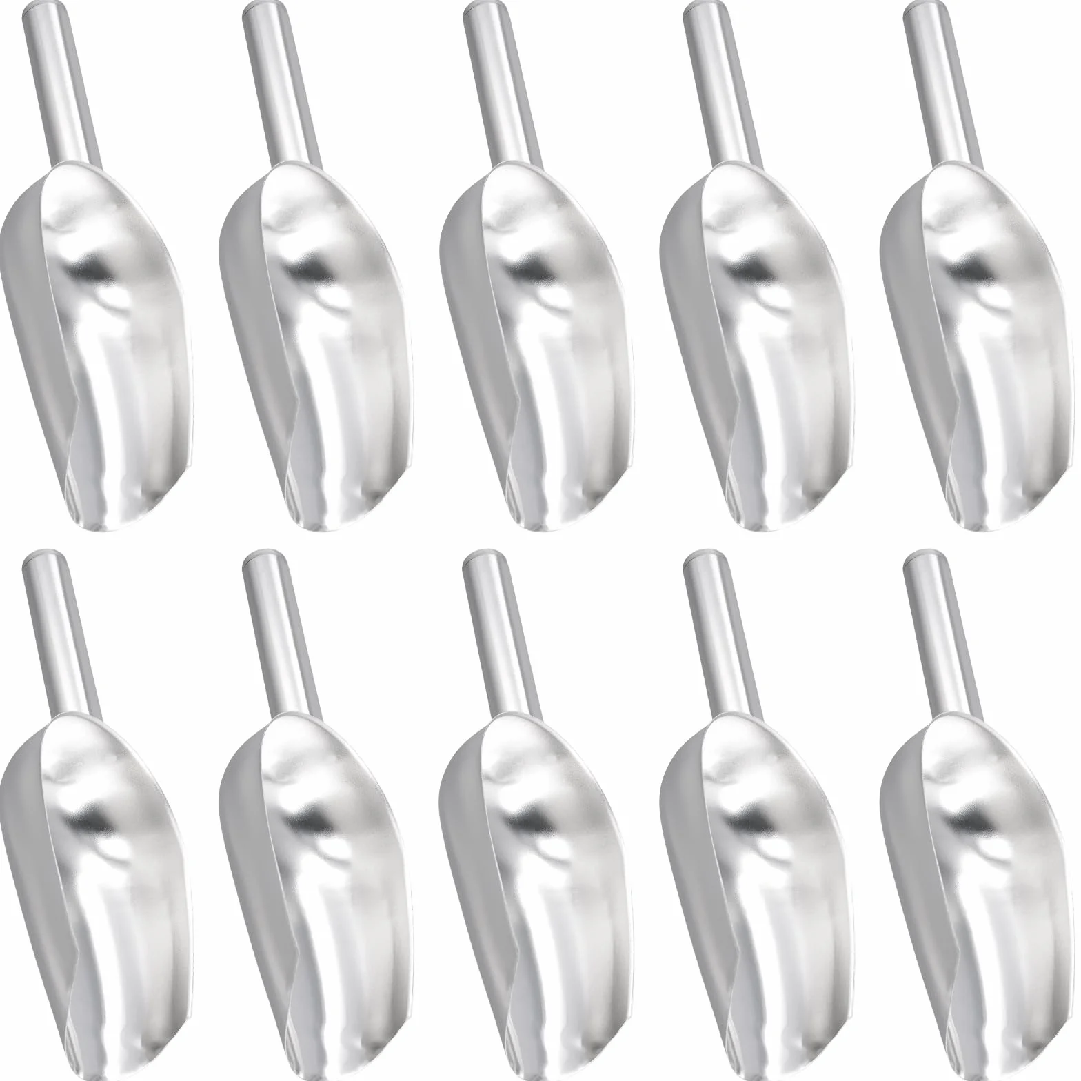 Palas para Hielo de Acero Inoxidable 19 cm - Multiusos para Cocina y Bar