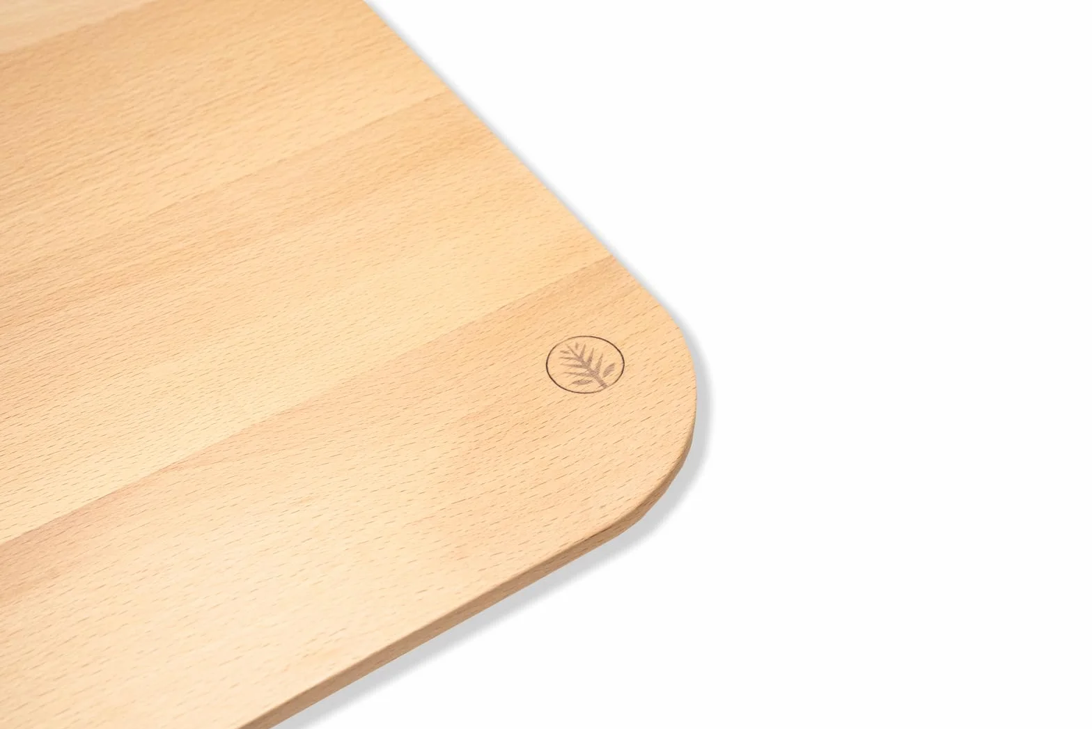 Tablero de escritorio de madera maciza de haya con borde suizo (60 x 120 cm)