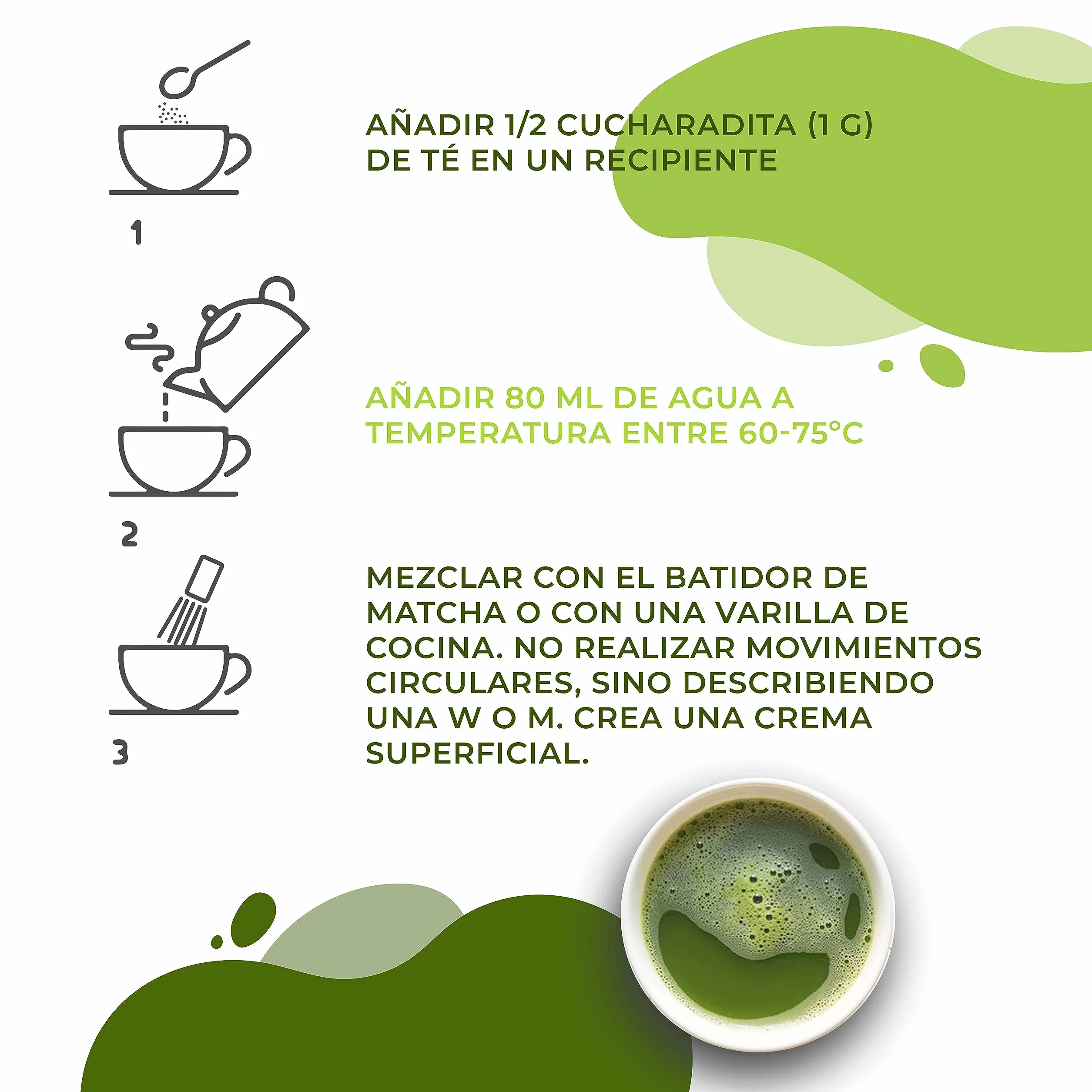 Te Matcha Premium en Polvo 100% Natural 100g Detox Antioxidante