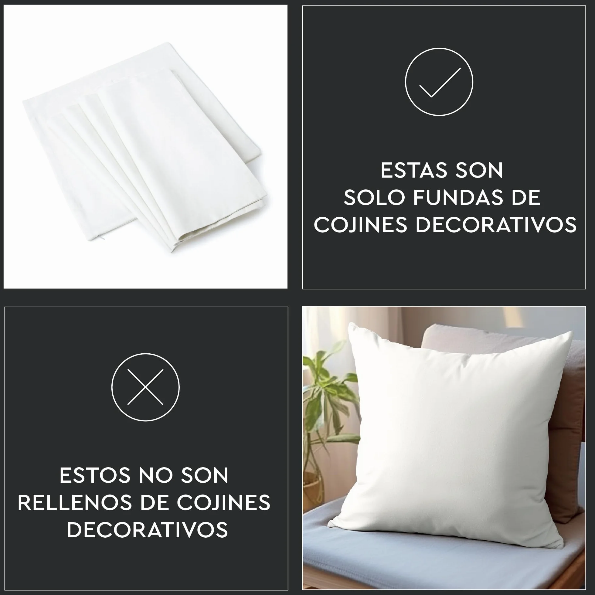 Encasa XO Conjuntos de Almohadas de algodón 2 Piezas 40x40 cm Amarillo Lavable