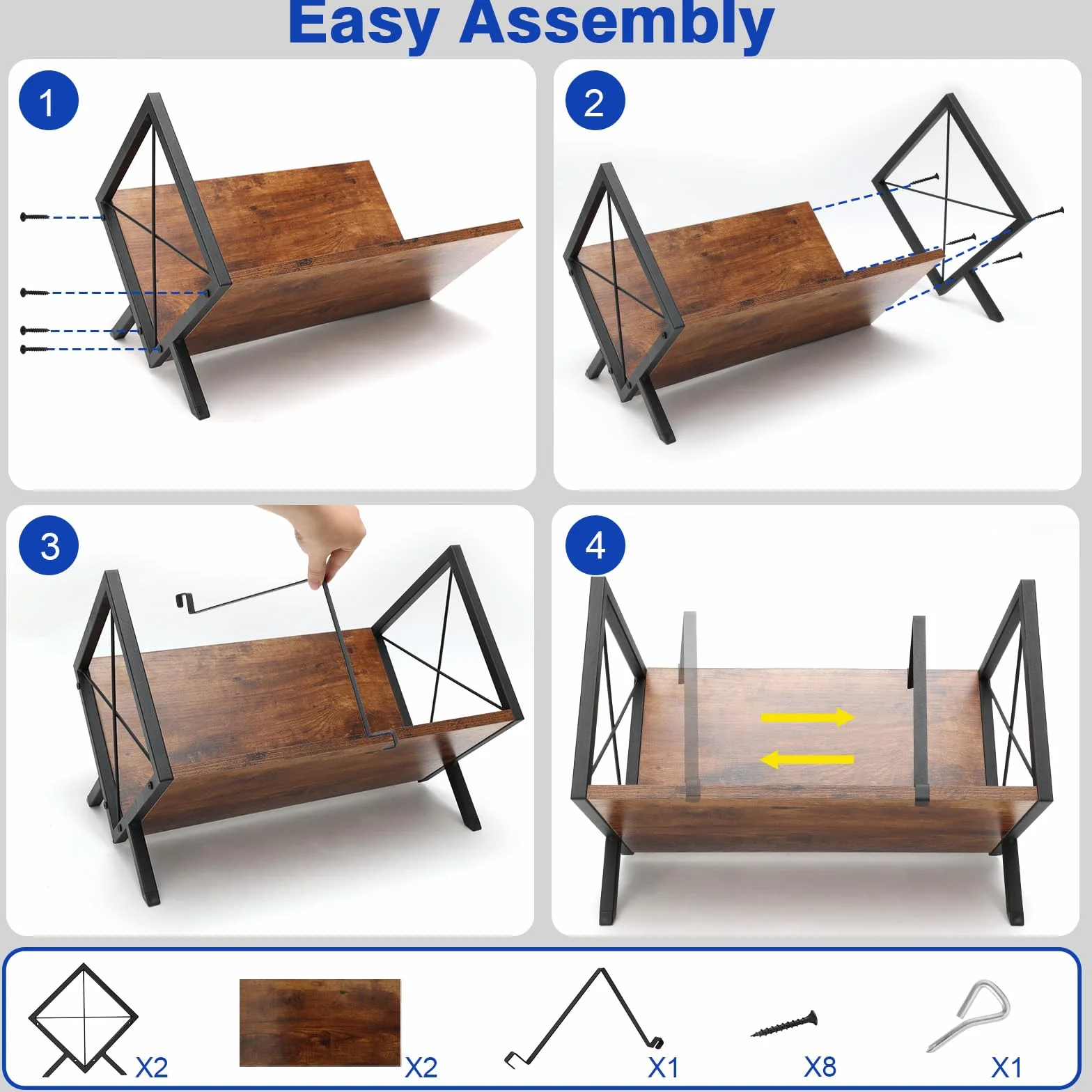 Estantería vinilos Soporte Vinilo 80-100 LPs Mueble Organizador Discos Madera Abrazadera Separadora Antideslizante