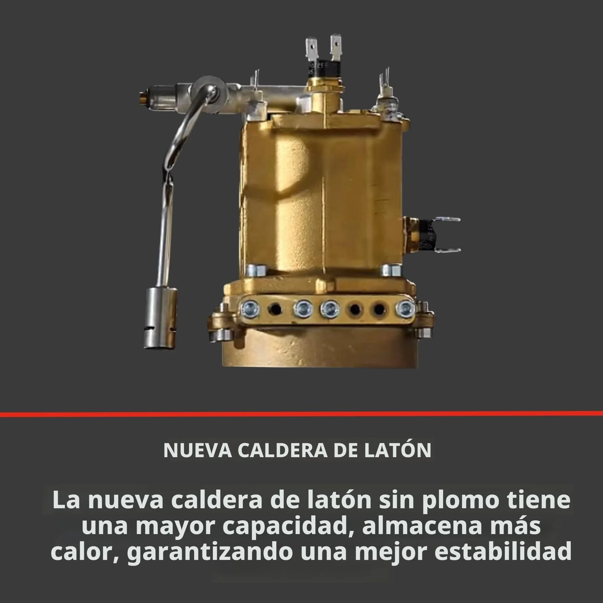 Gaggia Classic E24 Evo Pro - Cafetera manual para café expreso con caldera de latón y válvula solenoide, color rojo cereza