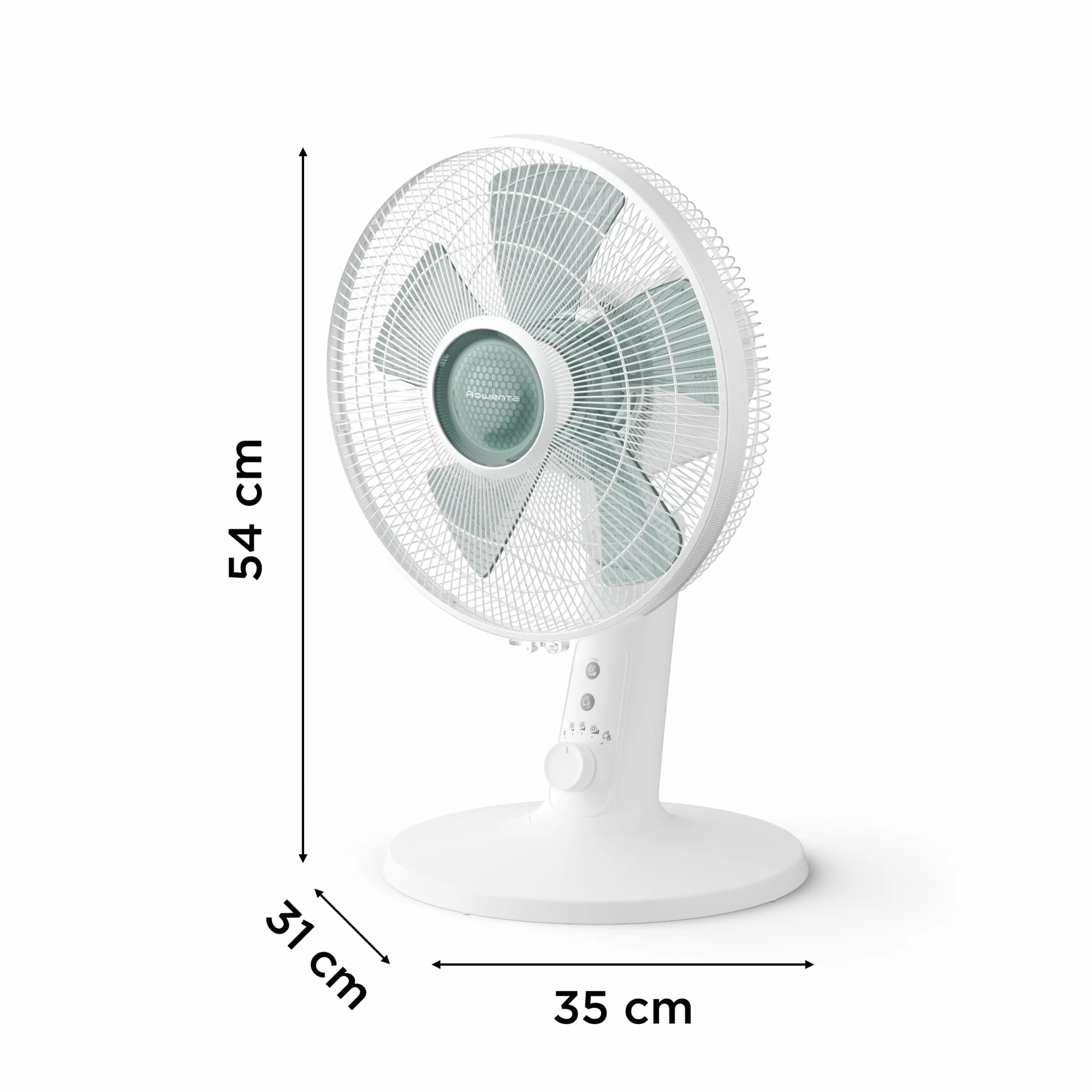 Rowenta Turbo Silence Extreme Ventilador de Mesa 32dB 4 Velocidades Modo Turbo Oscilación 120° 7.5m 43 m³/min Motor Effitech (Reacondicionado)