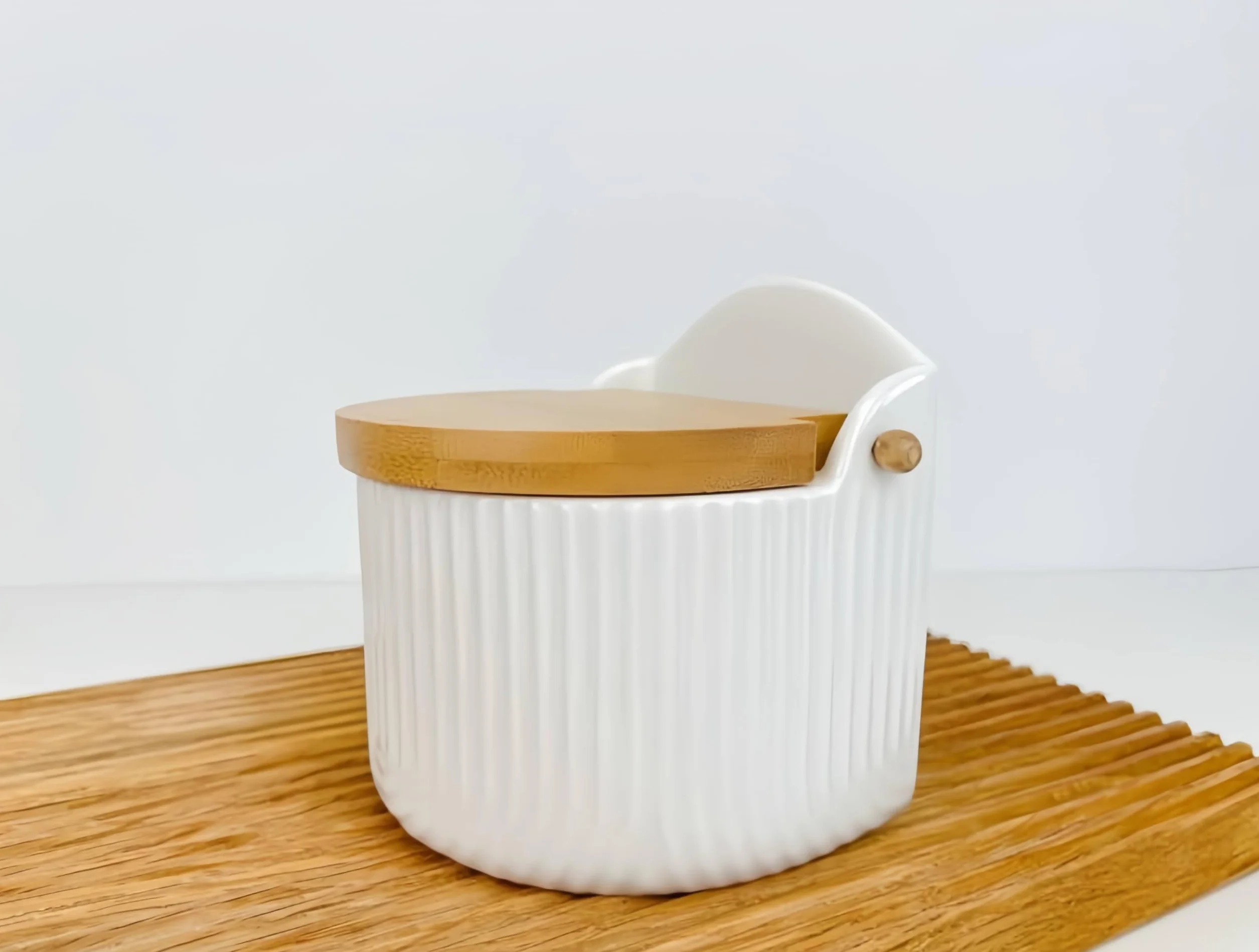 Salero Cocina Blanco Minimalista de Ceramica D,casa
