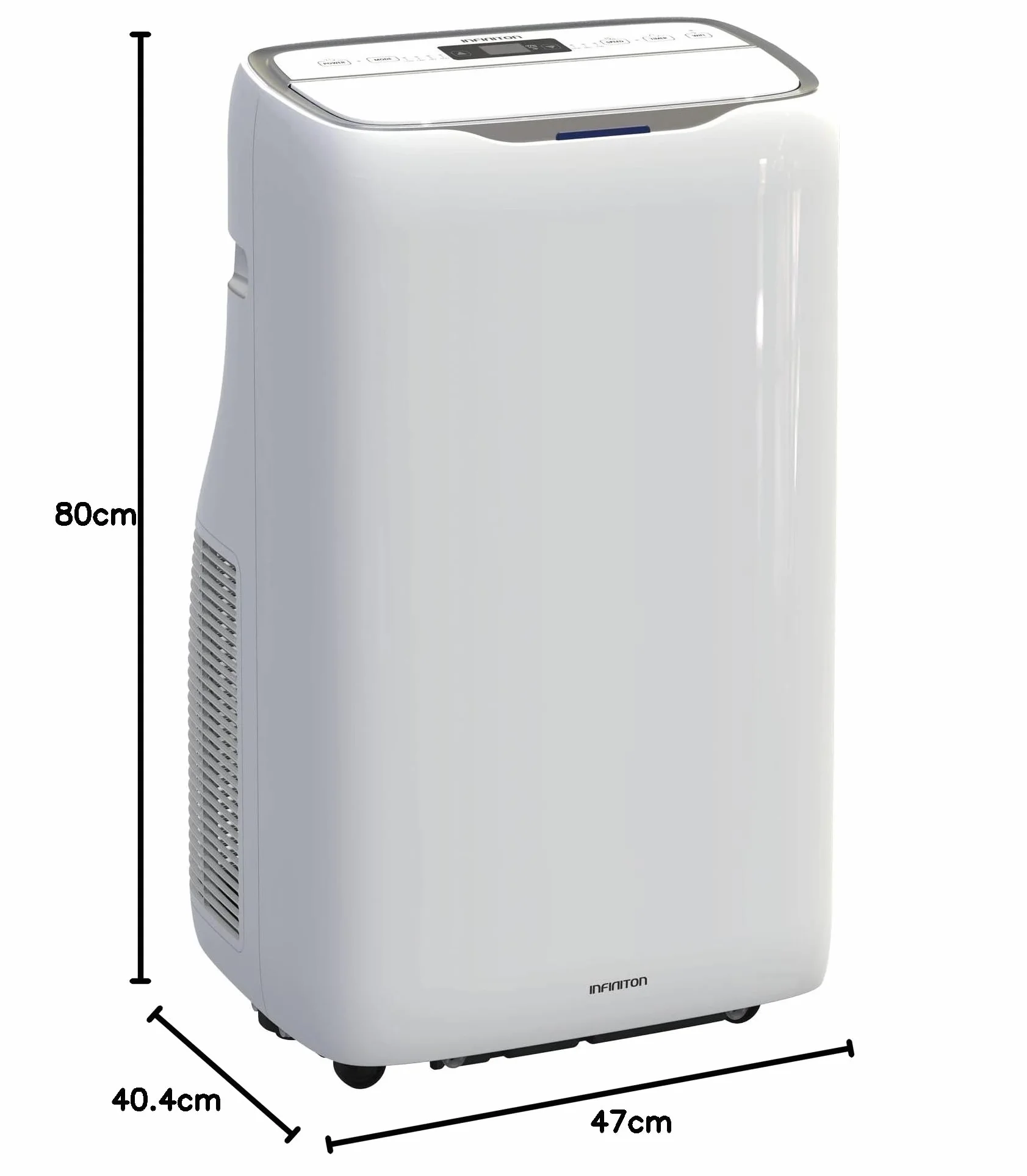 INFINITON | Aire Acondicionado Portátil | PACPX45AW | 4600 W | 16000 BTU | Bomba de Calor | Wifi | R290 | Modo Sleep | Incluye Kit de instalación