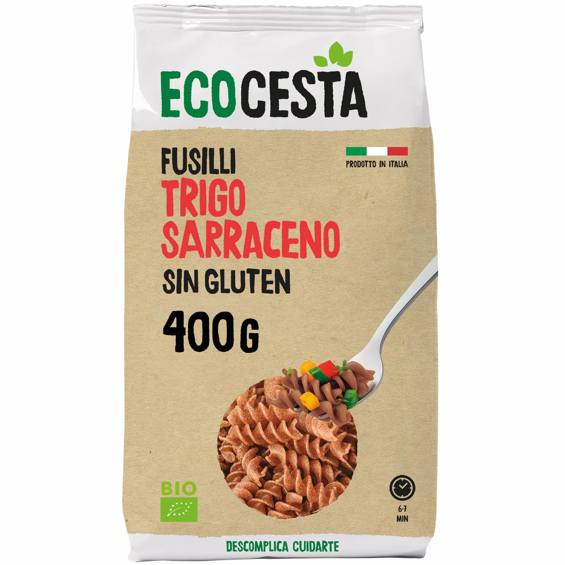 Pasta Fusilli de Trigo Sarraceno Bio Sin Gluten Ecológica 400 g