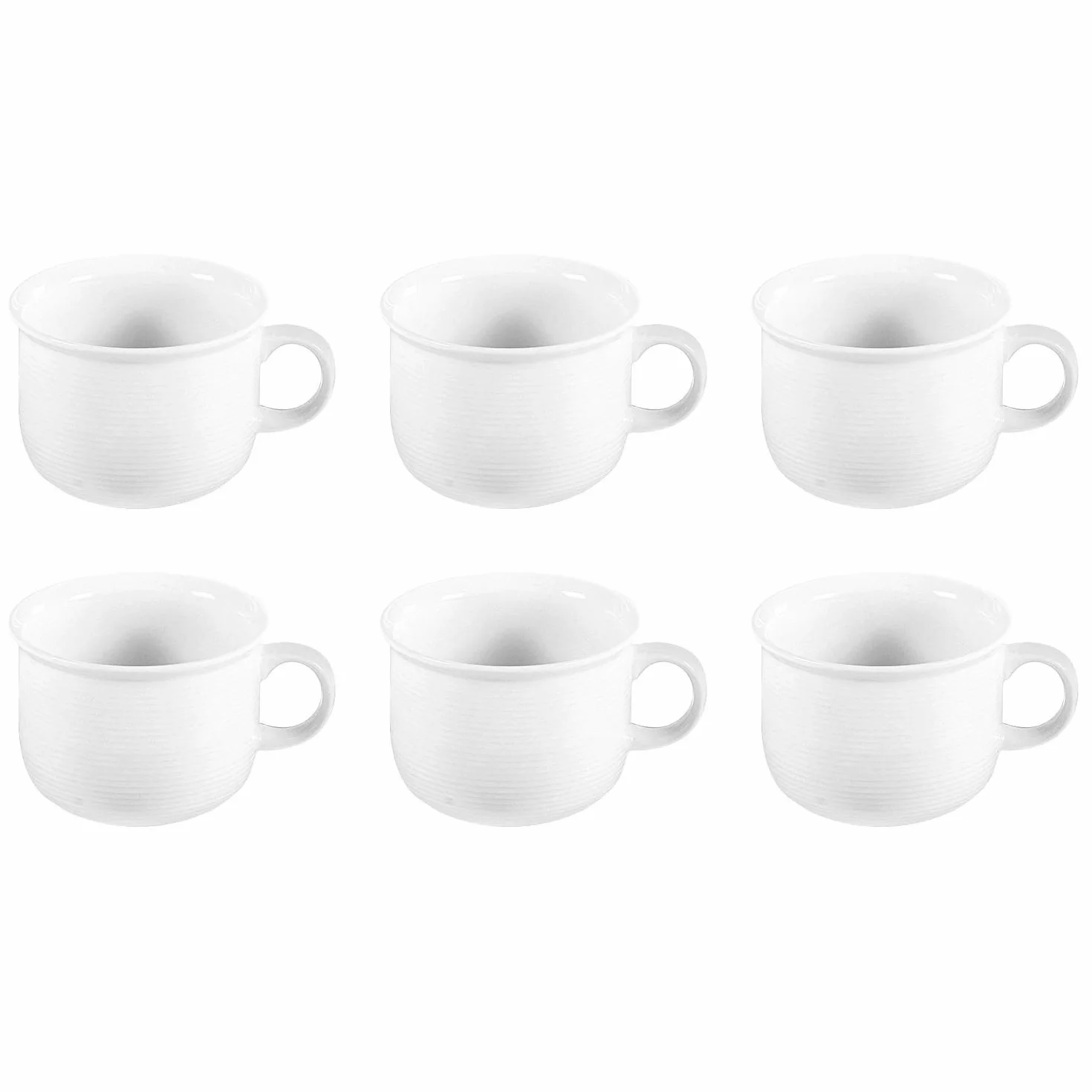 Thomas Trend 11400-800001-14742 - Juego de 6 tazas de café (porcelana), color blanco