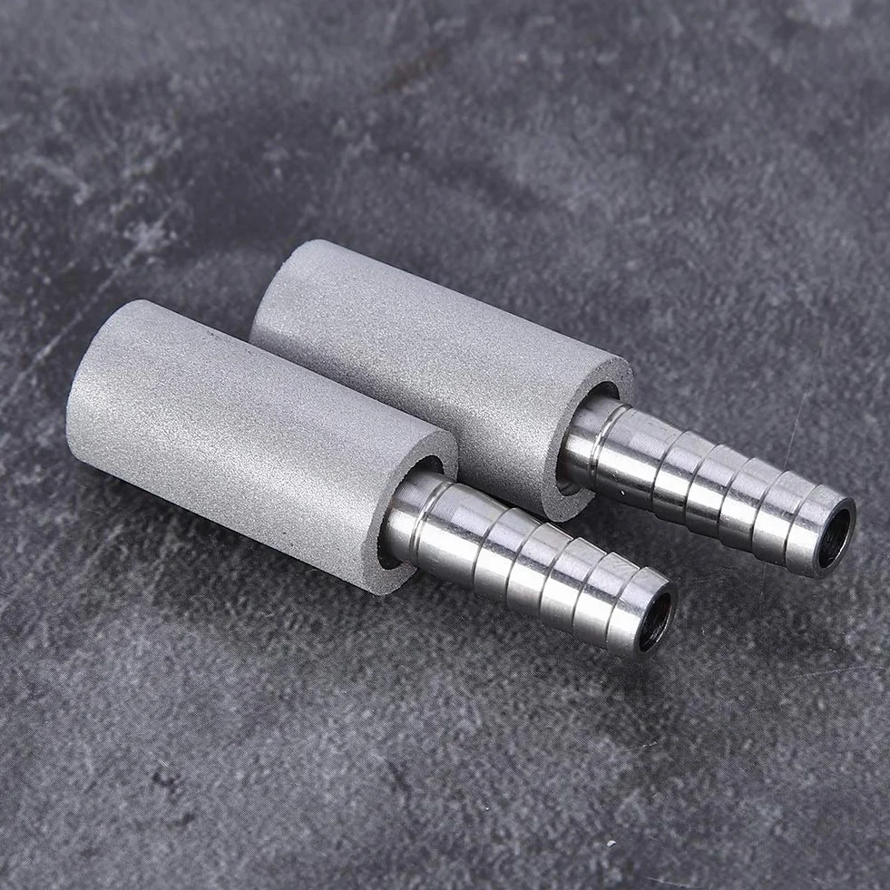 2 Uds., Piedra De Difusión De 0,5 Micras, Piedra De Aireación, Piedra De Carbonatación De Acero Inoxidable Con Lengüeta De 1/4 "para Vino Casero, Cerveza, Soda