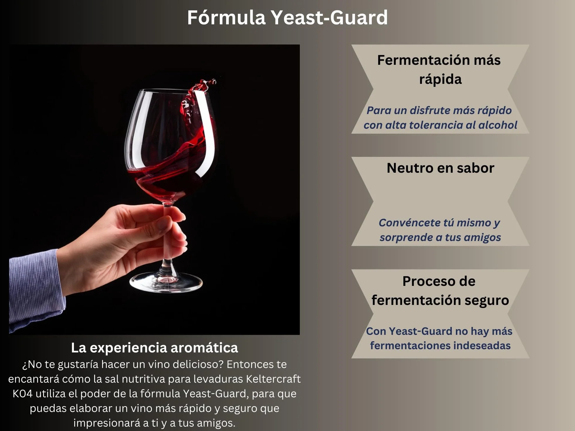 Sal nutritiva para levadura Keltercraft K04 20g para 50l vino hidromiel sidra fermentación DAP vitaminas