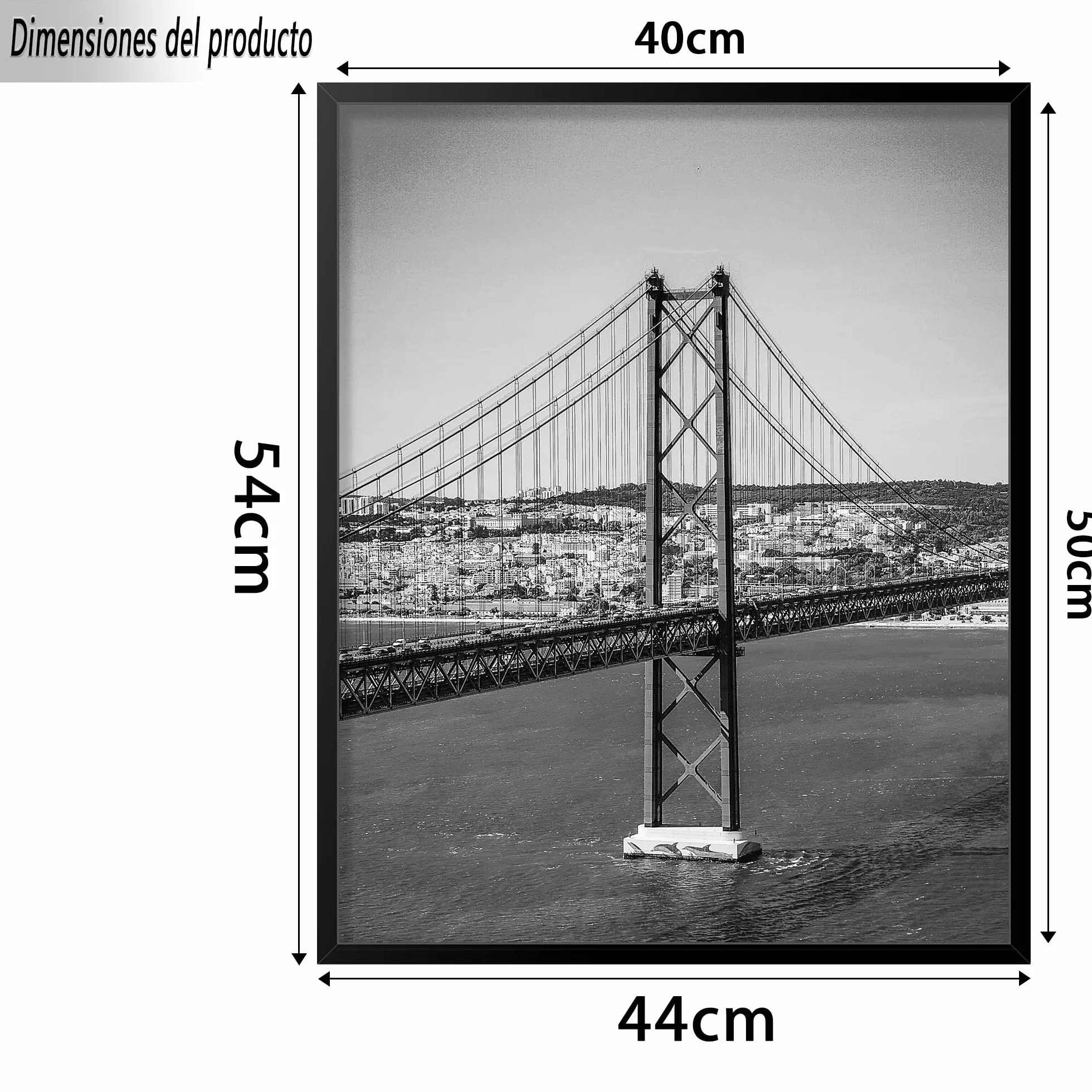 Marcos 40x50 cm Negro, Juego de 3 Unidades. Este marco de fotos de 40 x 50 cm está fabricado con material de madera y es ideal para colocar fotos, imágenes y pósteres.