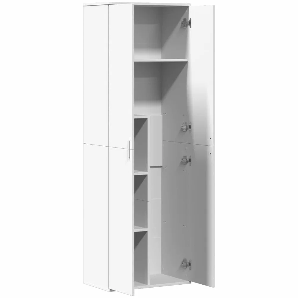 IKAYAA Armario Multiusos 2 Puertas: Escobero, Limpieza y Almacenaje, Hogar, Madera de Ingeniería, 60x35x180 cm Blanco