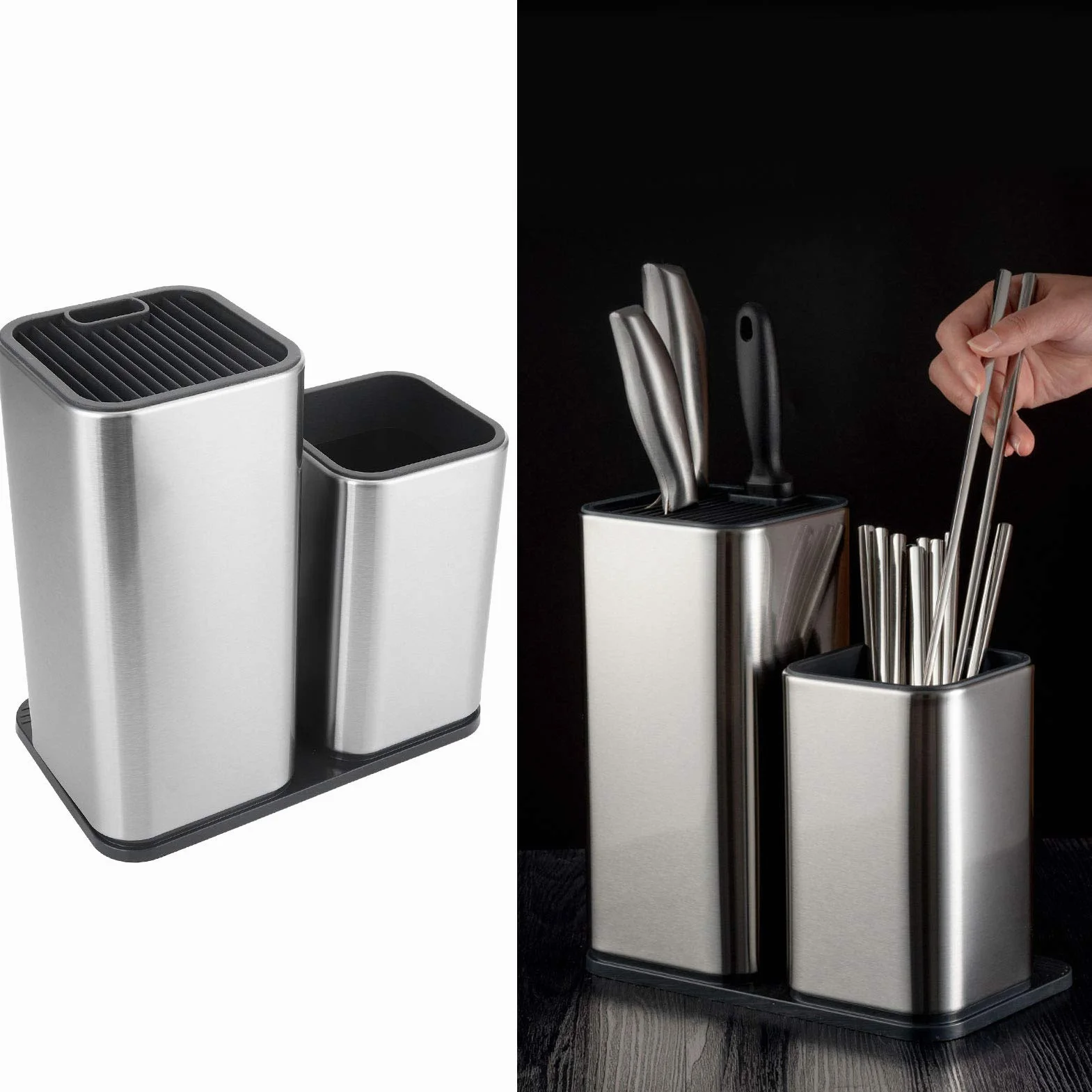 Soporte universal para bloque de cuchillos, porta cuchillos cocina para encimera