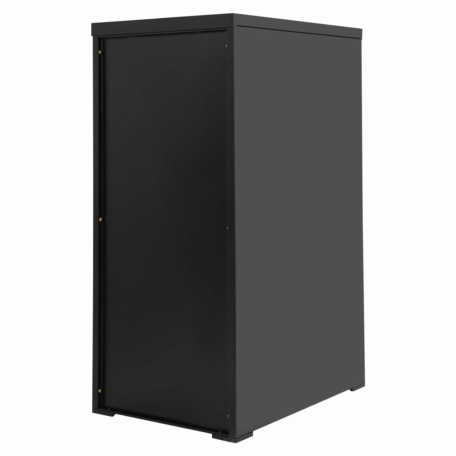 WooDerson Archivador vertical, archivador de metal con 3 cajones, armario con cerradura, almacenamiento seguro de documentos para oficina en casa y muebles de espacio de trabajo (negro, asa de cuello