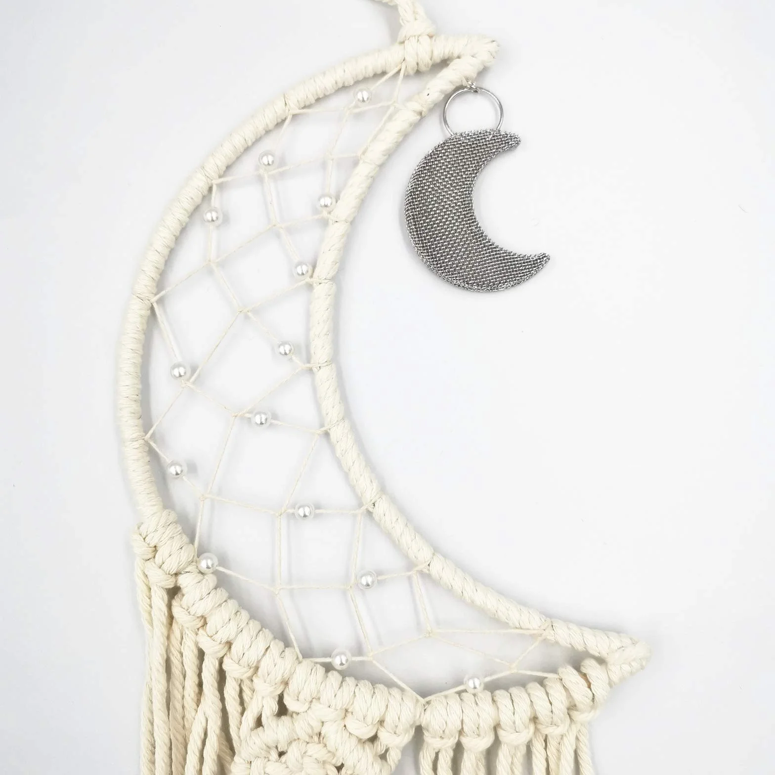 3 Piezas Atrapasueños Macramé Colgante Pared Boho Dream Catcher Sol Luna Estrella Tapiz Tejido Bohemio Elegante Decoración Arte Pared para del Hogar Niñas Regalo