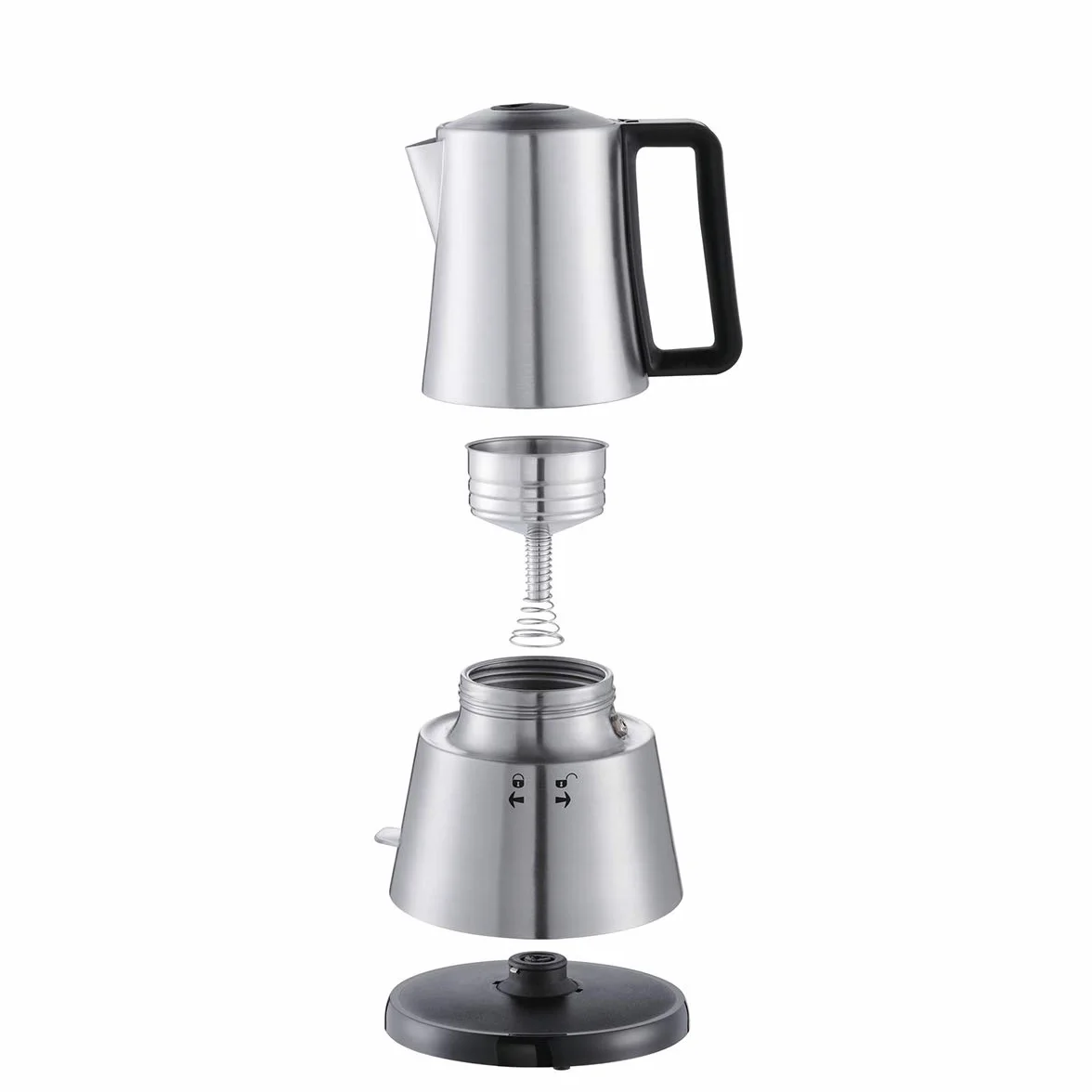 Cloer 5918 Cafetera espresso eléctrica 365W acero inoxidable 3-4 tazas
