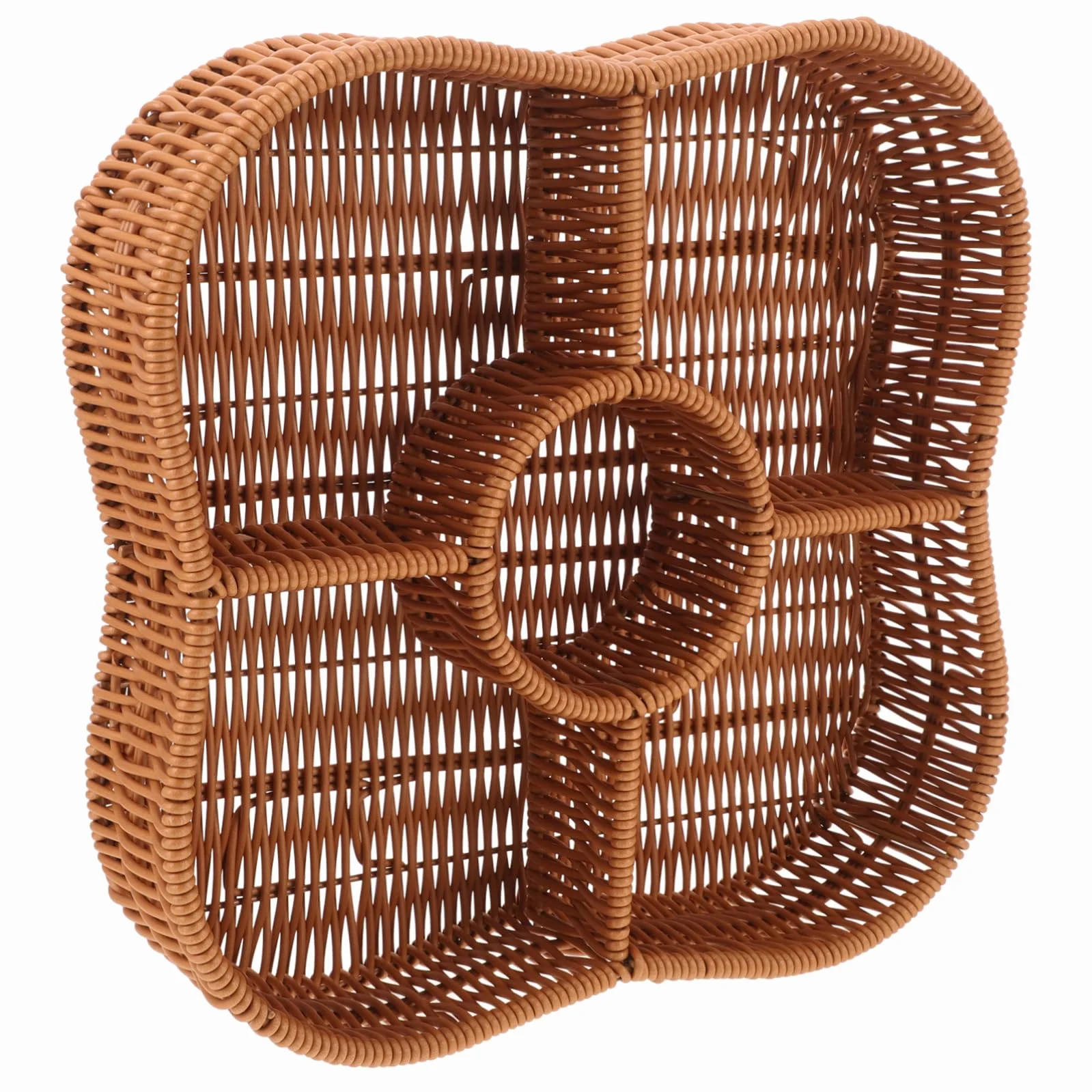 Cabilock Cesta Tejida de Plástico para Frutas Separadores, Estilo Rústico | Uso Doméstico en Salón y Mesa Auxiliar, Solución de Almacenaje Multifunción, para Alimento y Decoración