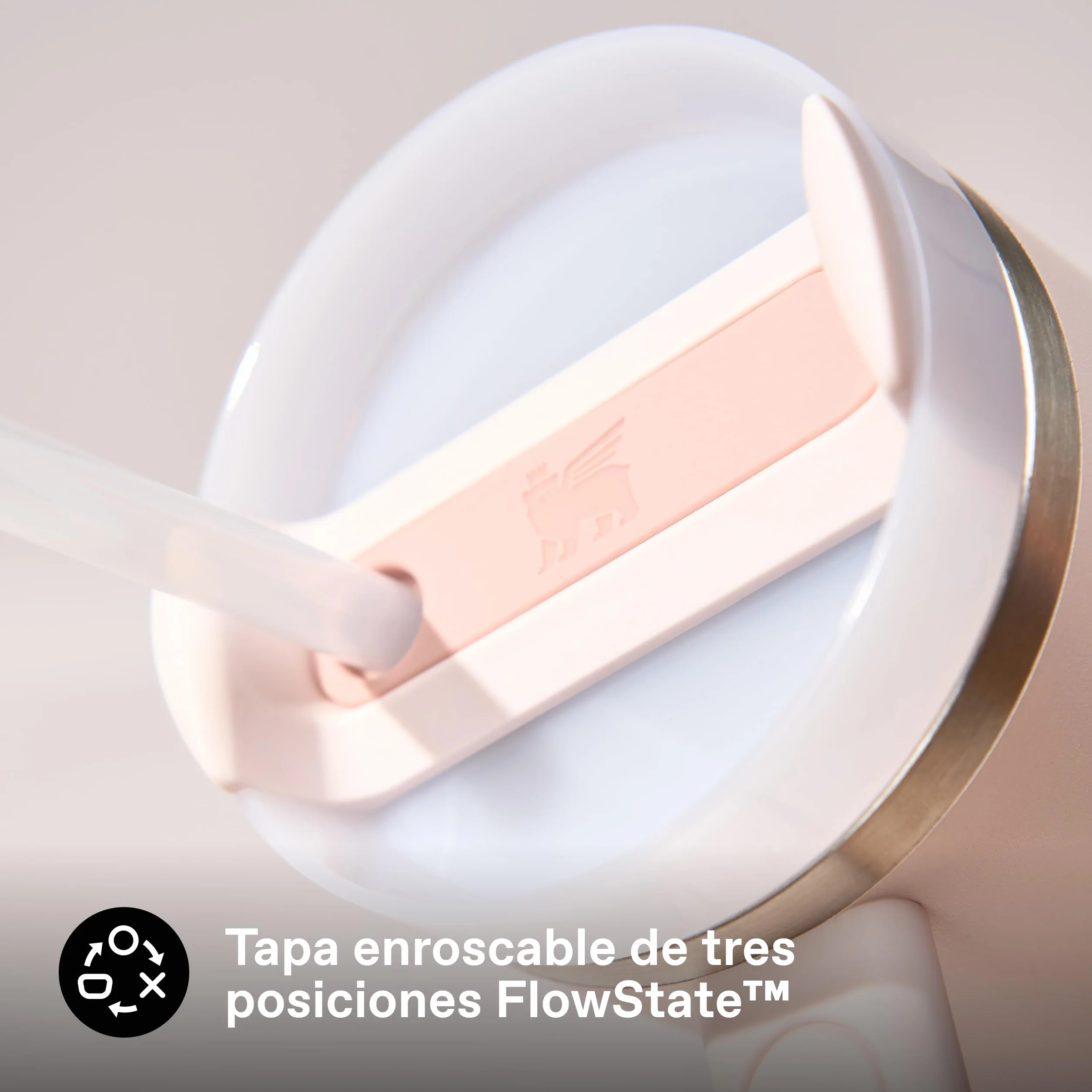 STANLEY Quencher H2.0 FlowState Tumbler 1.2L Termo Acero Inoxidable Sin BPA - Rose Quartz