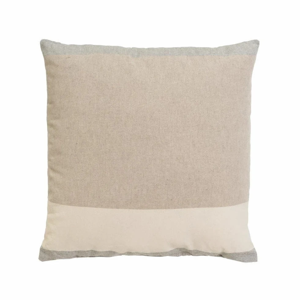 Set de 5 Cojines de Rayas Beige y Marrón 45x45 cm Polialgodón con Relleno LOLAhome