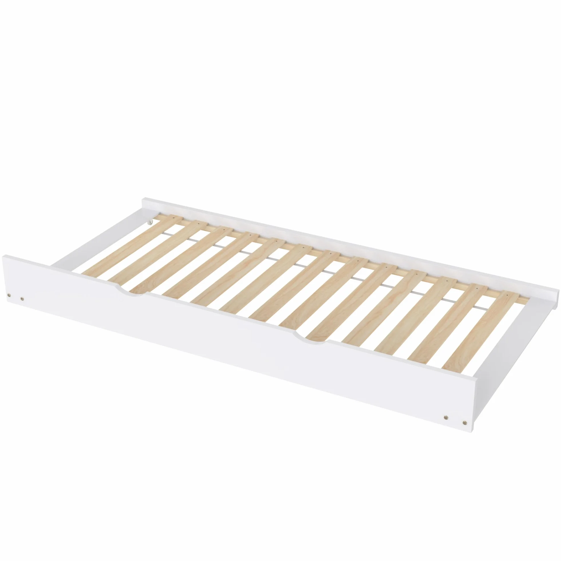 Azkoeesy Litera Infantil con Cama Nido para 3 niños o Adultos, Forma de casita, con protección anticaídas, somier, Escalera, Material Pino, Color Blanco, 90 x 200 cm - N634W0001A