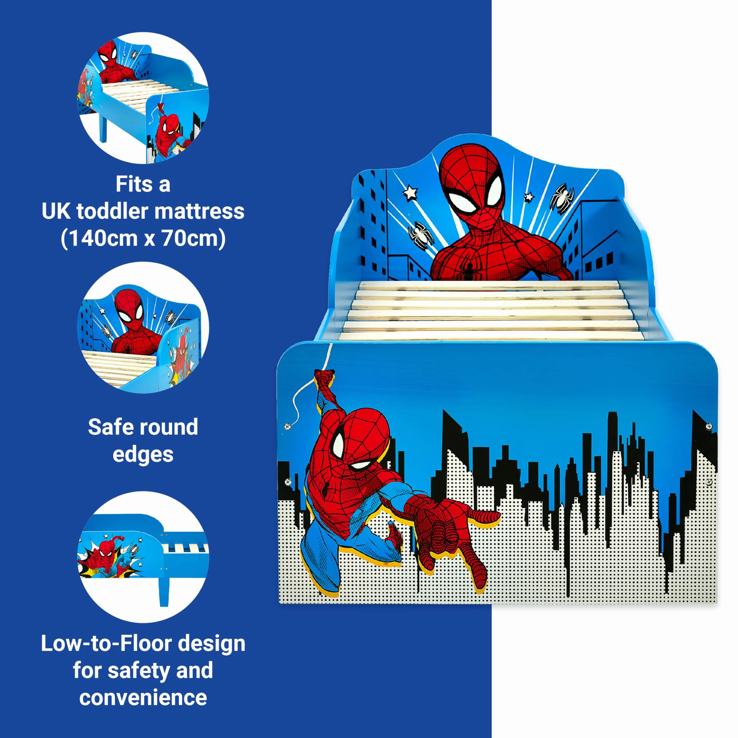 Marvel Cama de Madera Spiderman 75x143 cm