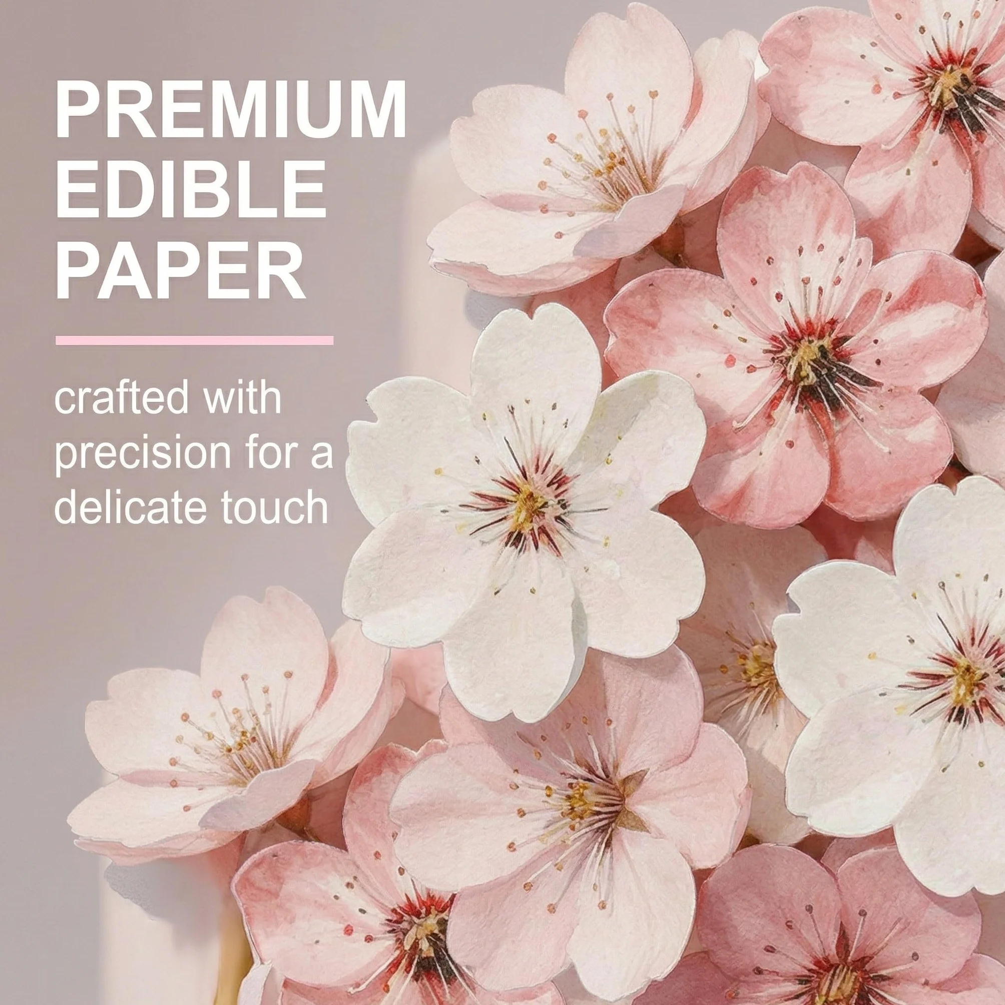 50 Papel Flores de Cerezo para Pasteles Cupcakes Tartas Bodas