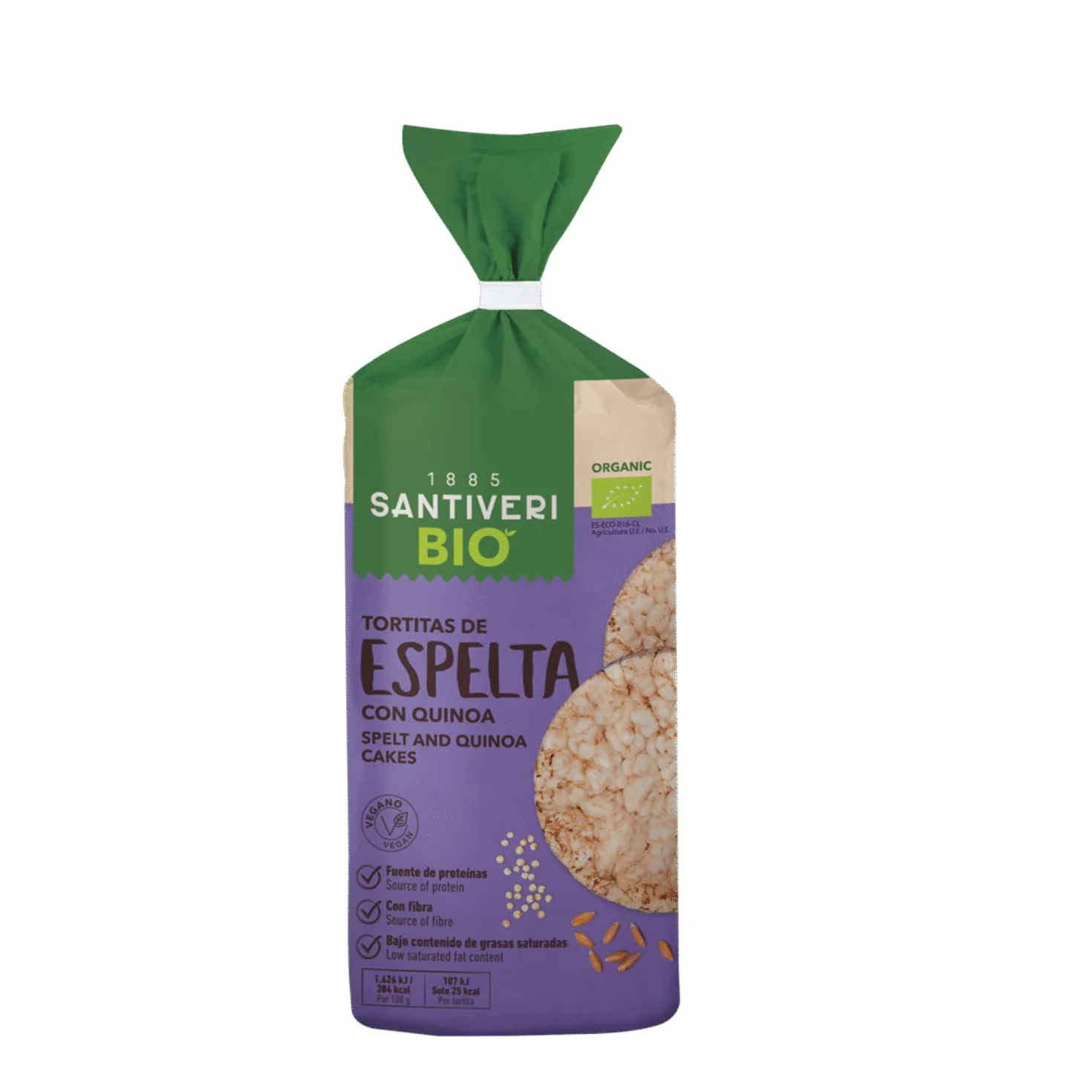 SANTIVERI Tortitas de Espelta con Quinoa BIO 100g Vegano