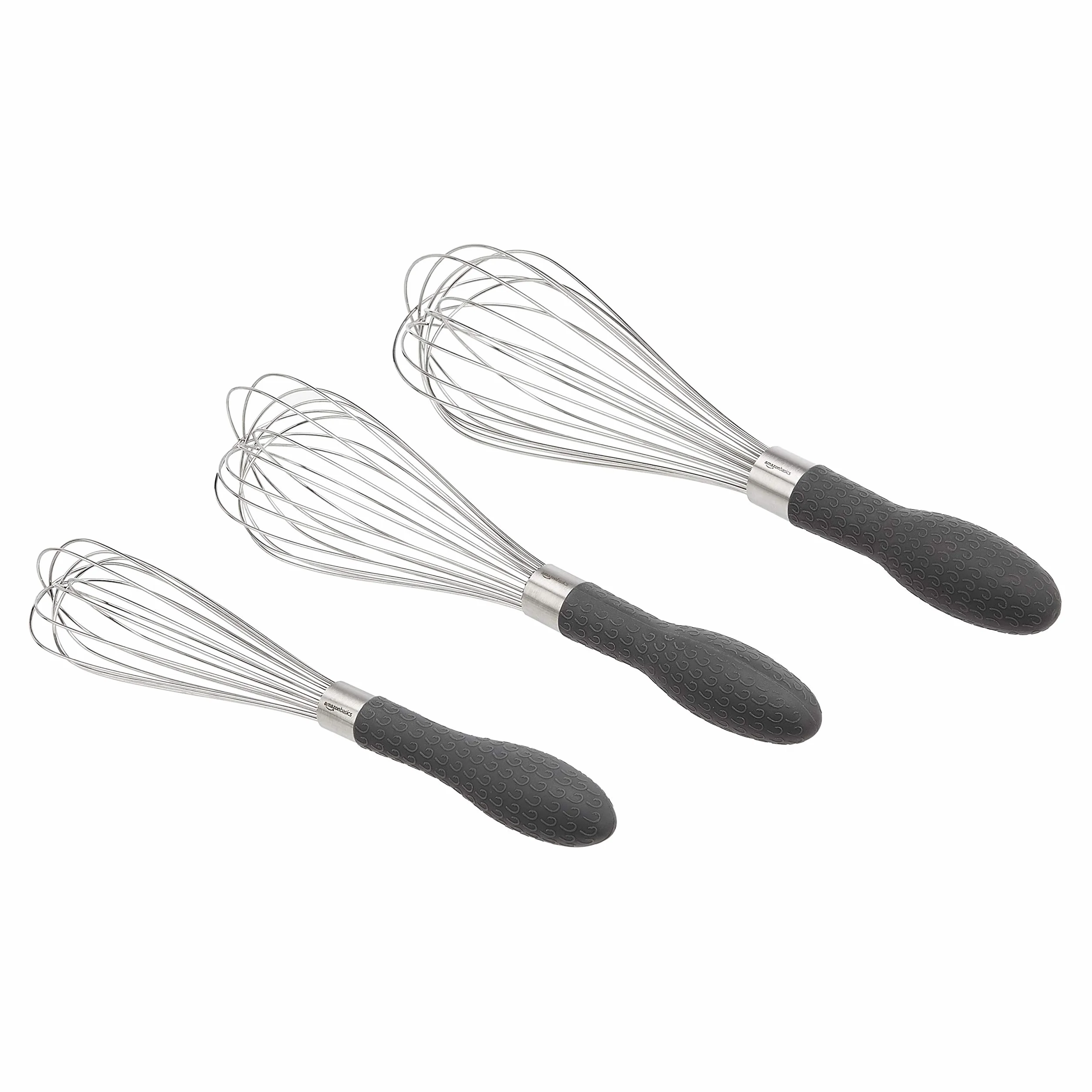 Amazon Basics Set de varillas de acero inoxidable 3 unidades Gris