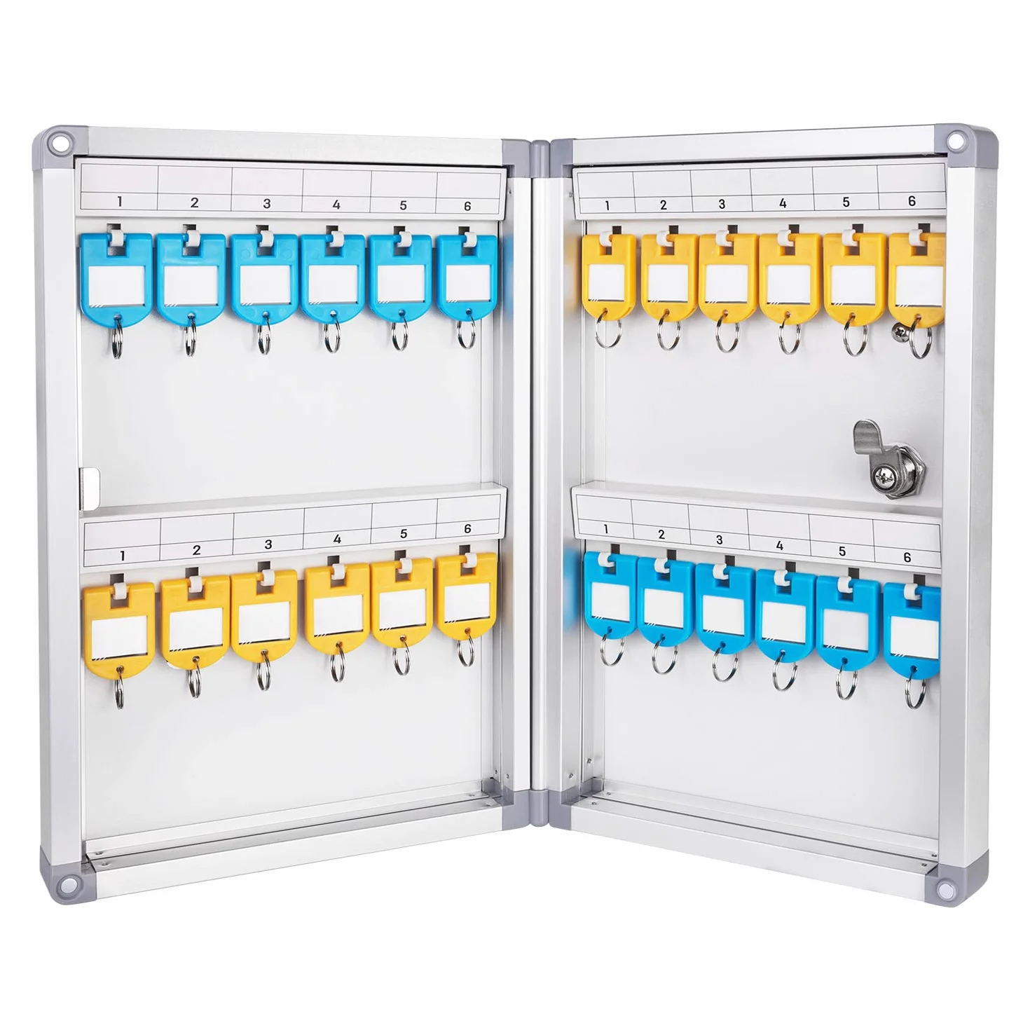 Amazon Basics Cassetta di sicurezza 31.5 x 21.59 x 6.2 cm Argento con serratura
