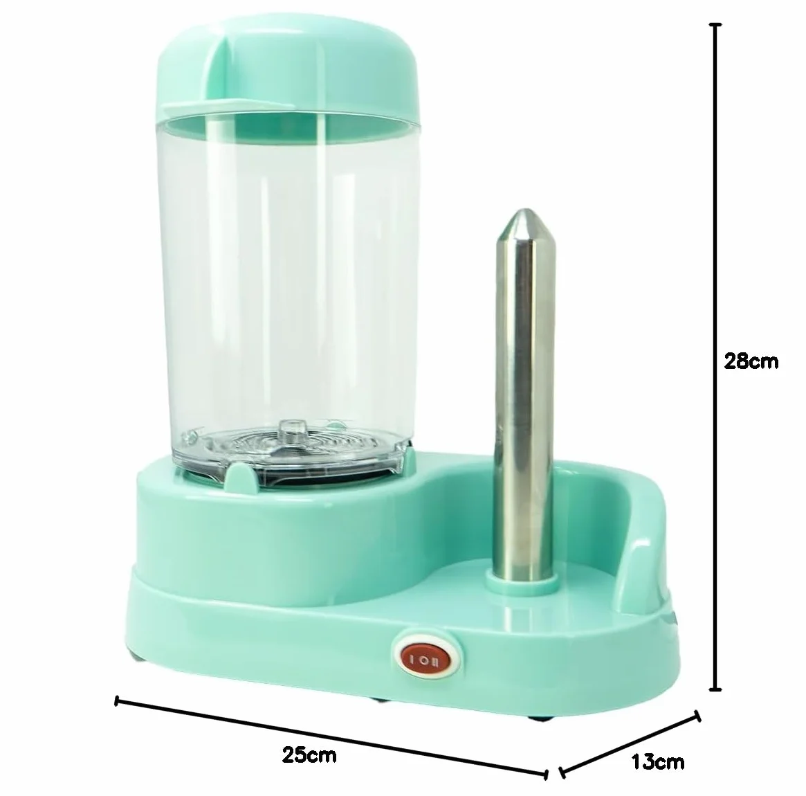 Jocca - Máquina para perritos calientes | Capacidad 6 salchichas | Barra de acero inoxidable para pan | 350 W | Fácil de usar y limpiar | Color turquesa | Diseño compacto y divertido