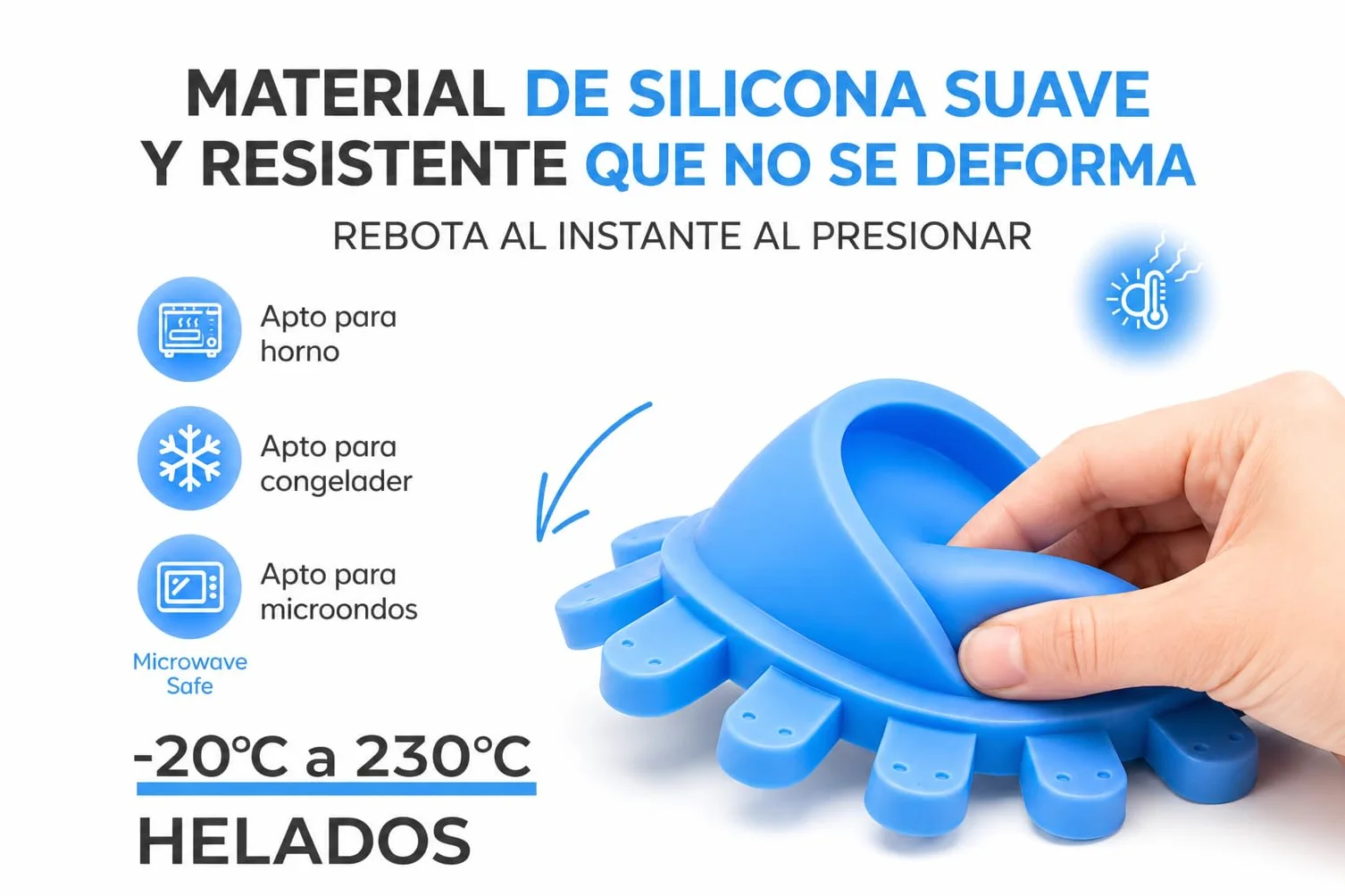 Molde Premium de Silicona para Helados 8 Cavidades, Reutilizable, Libre de BPA, Animales