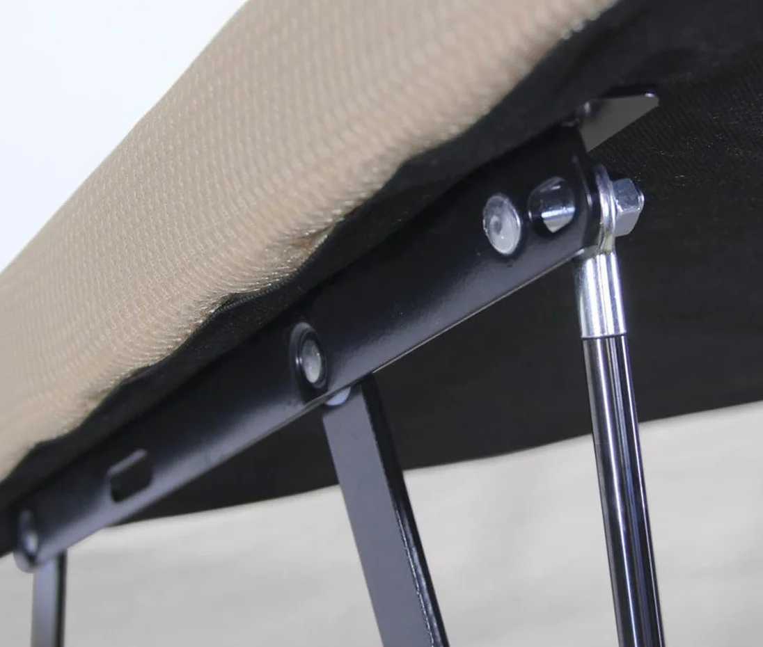 DORMIDAN - Canapé abatible de Gran Capacidad con Esquinas Redondeadas en Madera, Base tapizada 3D Transpirable + 4 válvulas aireación (Blanco, 135x190cm)