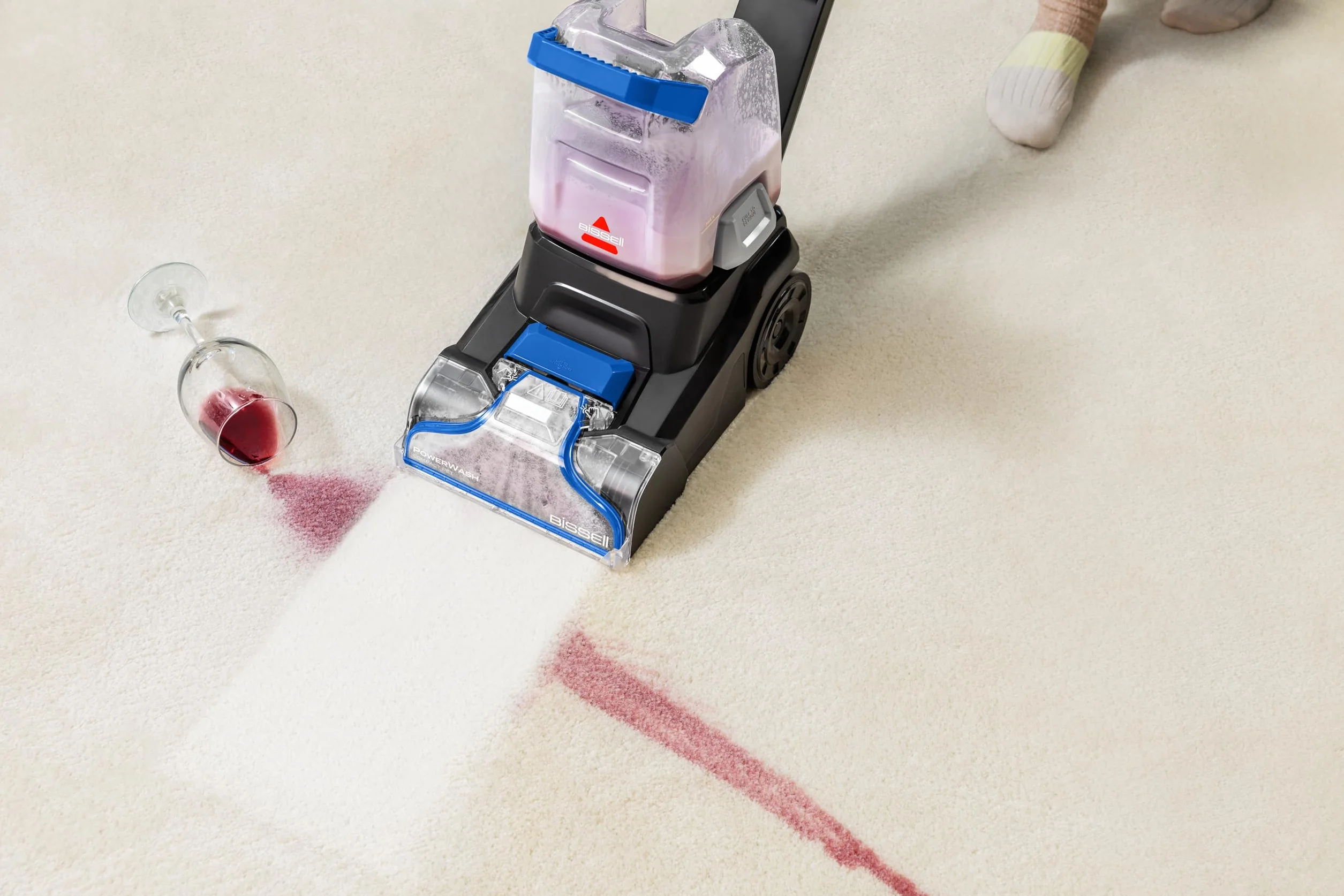 BISSELL PowerWash Compact Pet, Aspiradora de Agua Tapicería y Alfombras Compacto, Manchas y Olores Mascotas, Lava aspiradora Multisuperficie, Accesorios Desmontables, 600W, Portable, con Cable, 4058N