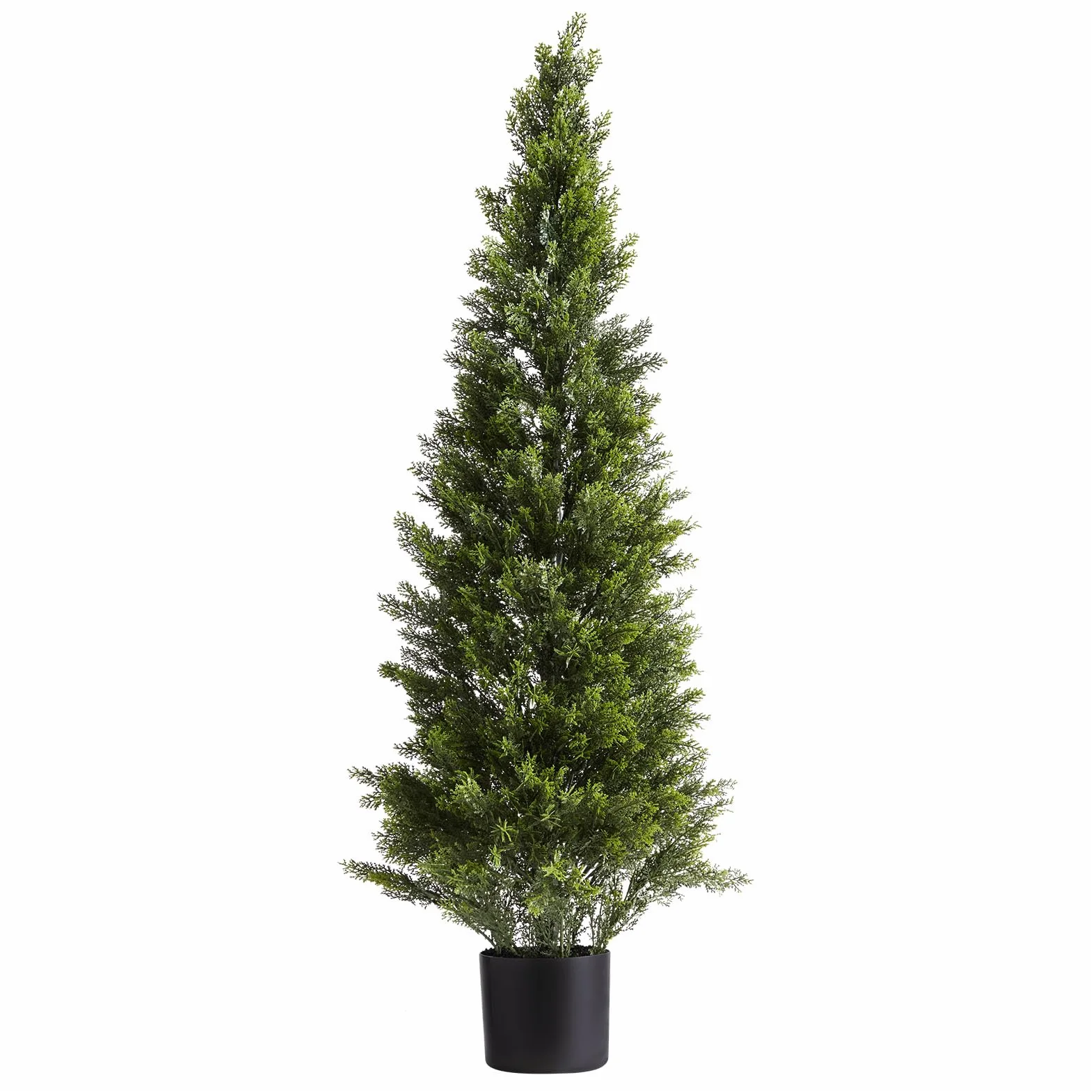 VEVOR Topiario Artificial de Cedro 300 x 1219 mm 2 Piezas, Planta de Pino Artificial Hoja de Polietileno, Maceta de Árbol Verde Falso para Decorar Porches, Patios, Jardines, Balcones, Oficinas