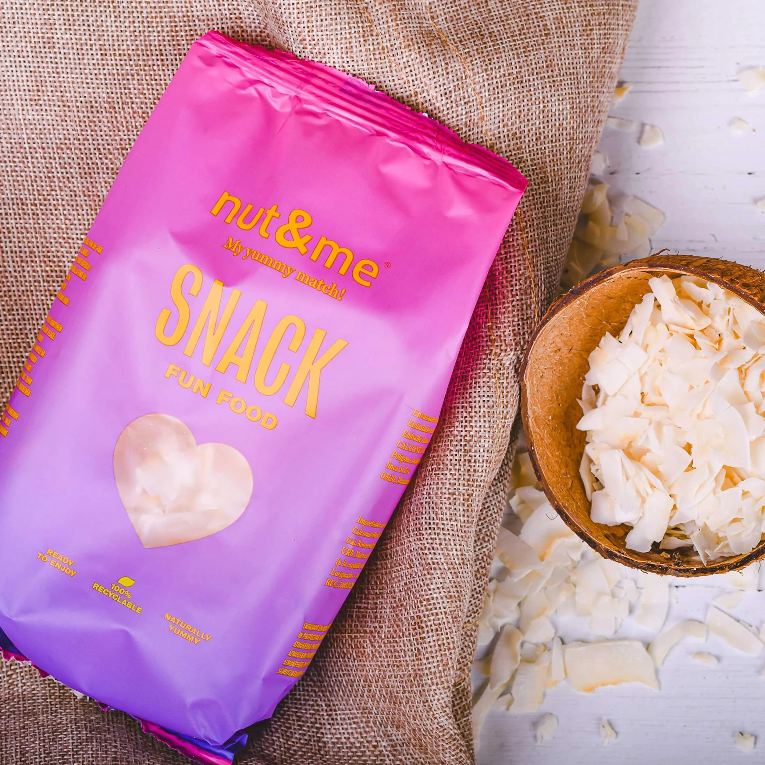 Chips de coco tostado 500 gr | Coco tostado laminado | Sin azúcar | Snack saludable vegano sin gluten
