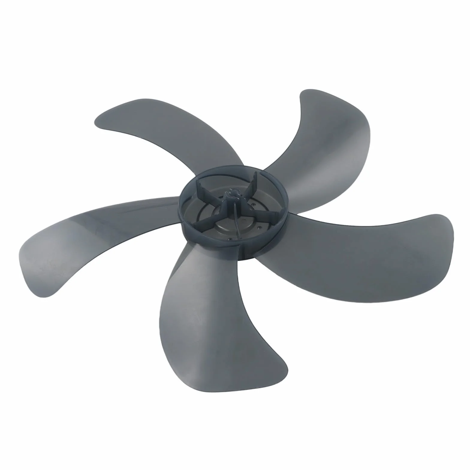 Besttoolifes Hoja de ventilador portátil de 16 pulgadas para ventiladores de pedestal, mesa y pared, radio de 20 cm, diseño de plástico de 5 hojas, refrigeración de bajo ruido, gris, compatible con