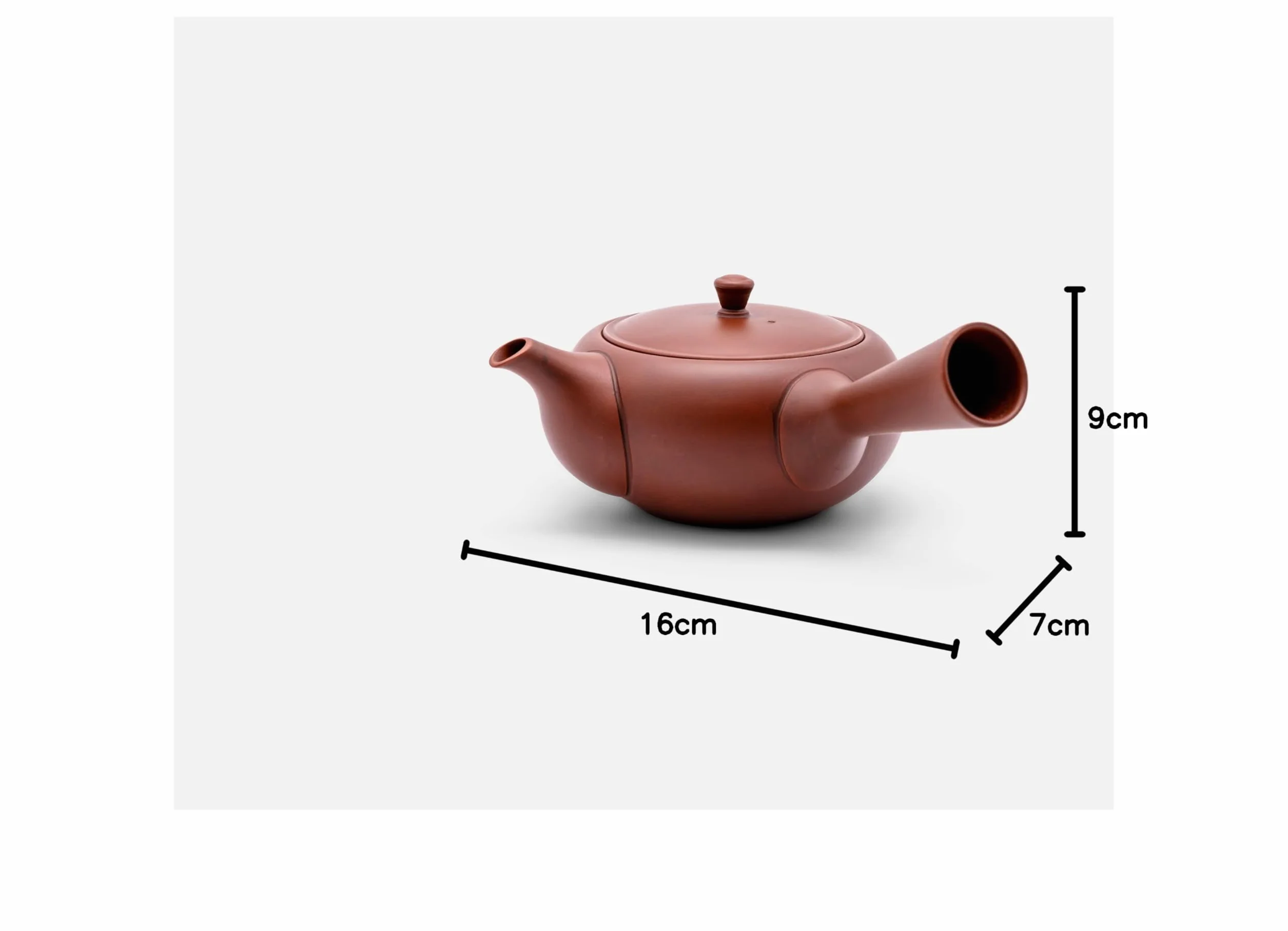 Azmaya Tokoname Red Clay Handcraft Japonés Kyusu Tetera - 300 Ml