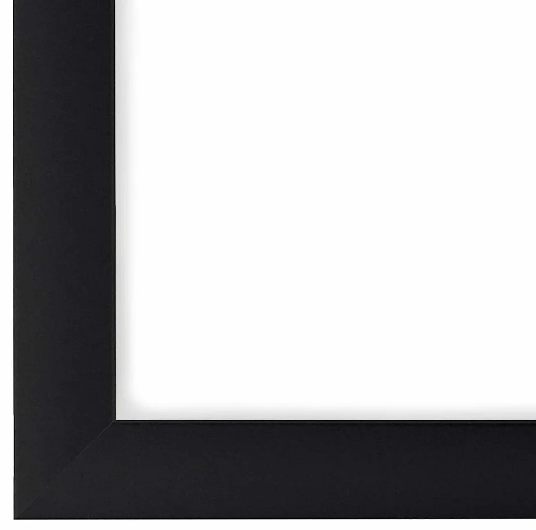 PrimeLuxe Marco de madera 60 x 70 cm negro mate para pósteres