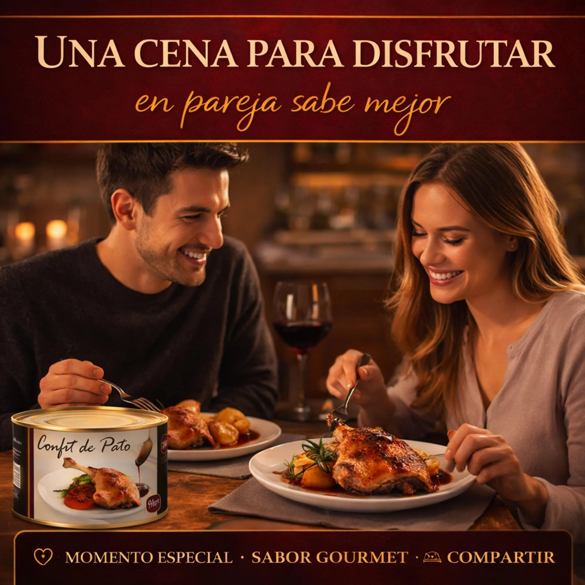 POLGRI Confit de Pato Muslos Confitados Gourmet 3825 g 12 Unidades Carne de Caza Premium