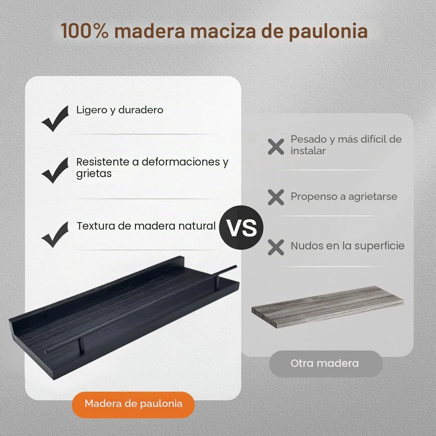 ZVZM Estantería de Pared para Baño y Cocina, 3 Baldas, Estante de Madera para Dormitorio, Sala de Estar