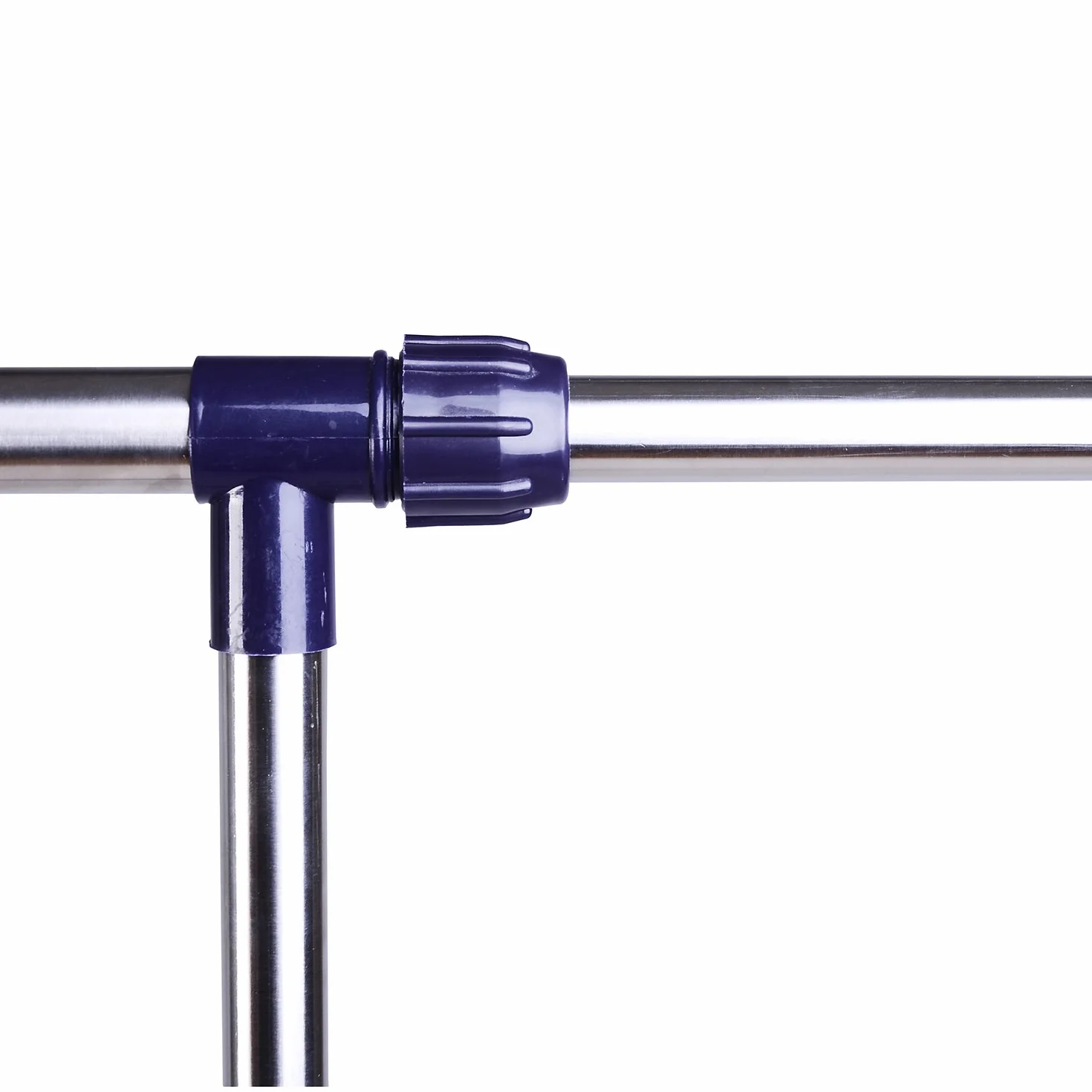 HOMCOM Perchero Acero Inox Colgador Ropa 4 Ruedas Alto y Largo Regulables 86-160 x 45 x 95-170cm