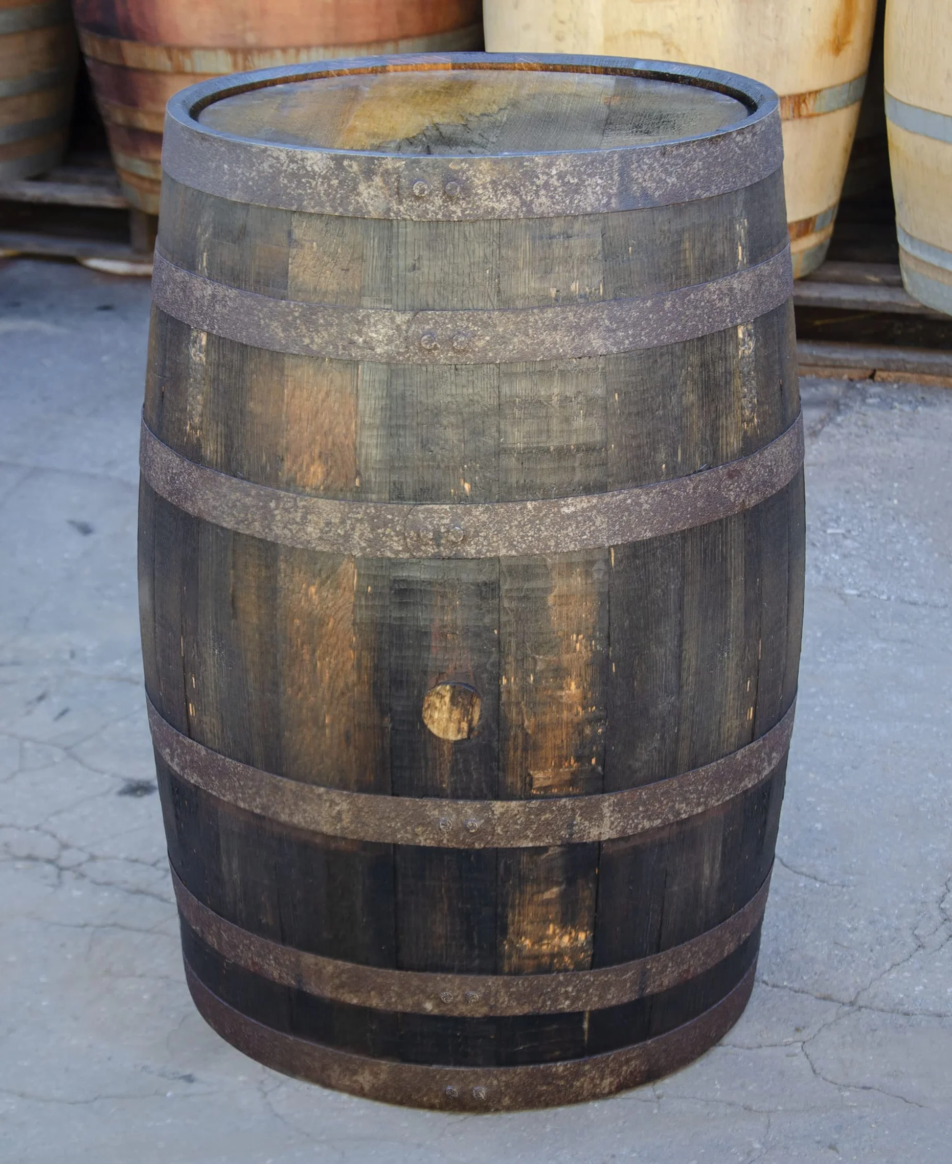 Temesso Barril de Madera Usado, auténtico Barril de Whisky escocés para decoración - con Tratamiento de Aceite
