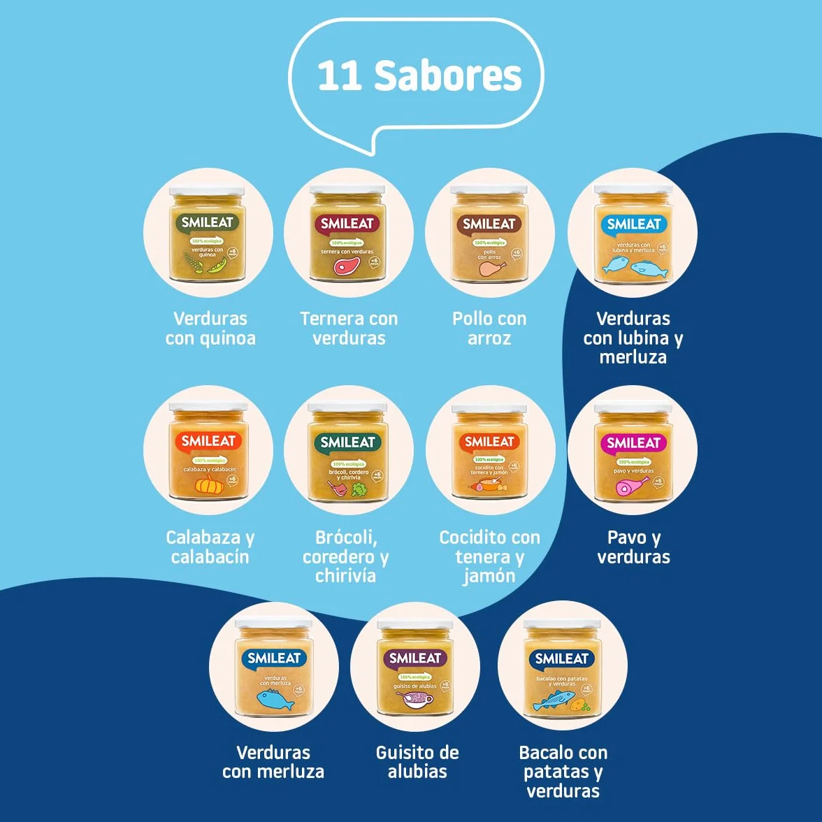 Smileat Tarrito infantil Bacalao con Patata y Verduras 6 Meses 230g
