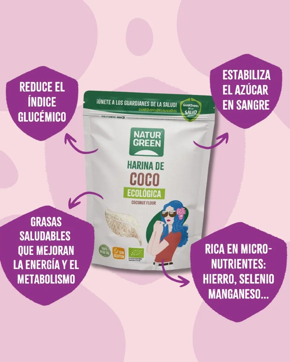 Naturgreen Harina de Coco Bio sin Gluten 500 gr