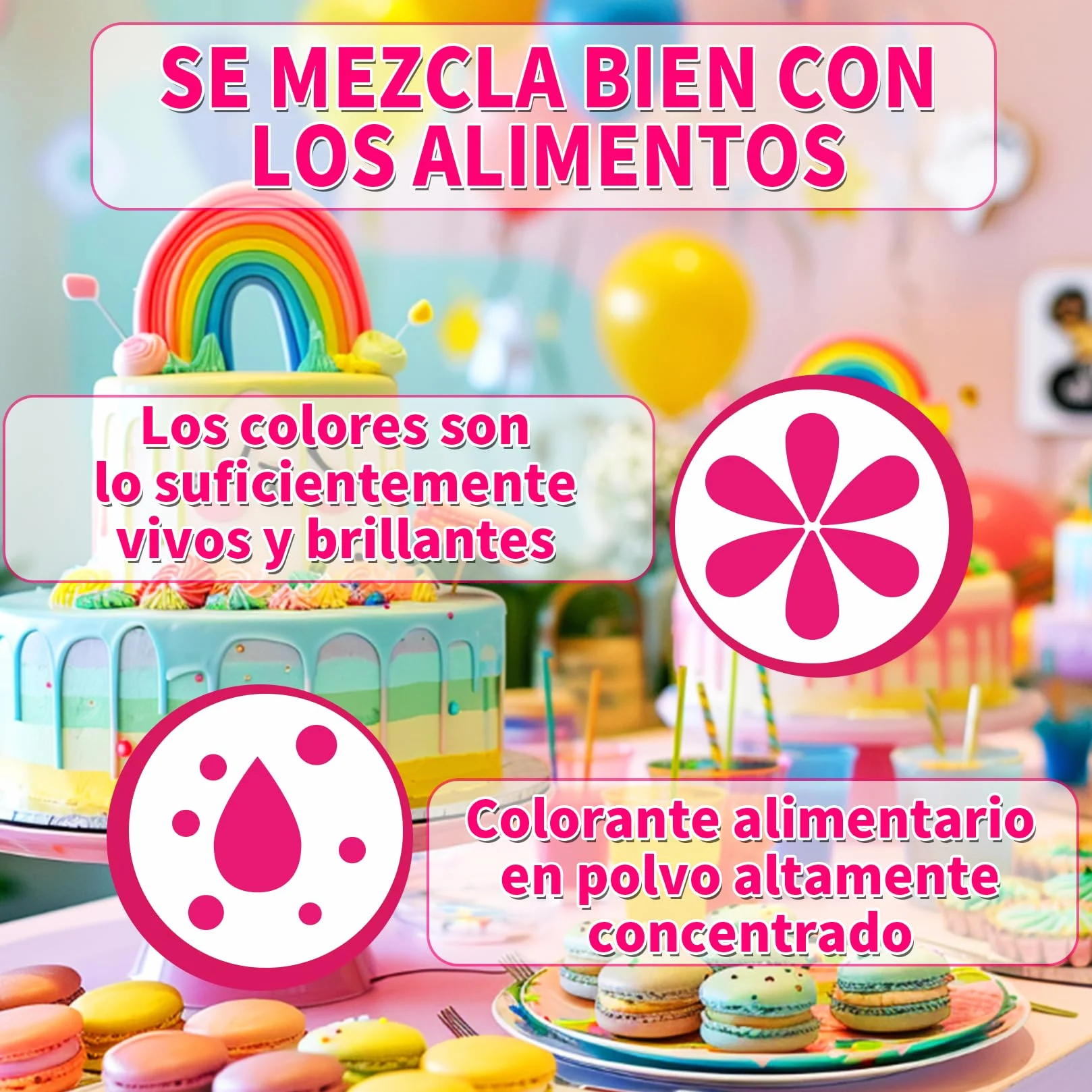 Colorante Alimentario en Polvo 2 Colores Ultra Alta Concentración Reposteria Soluble en Agua Rojo y Negro 5 g
